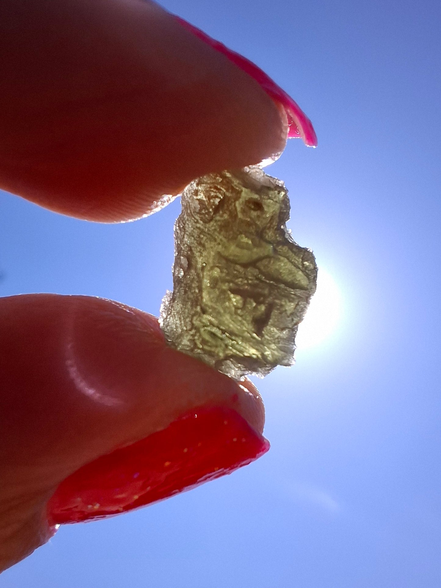 Moldavite Piece, SNOWFLAKE, FROSTED, BRUSNA, Tektite (Ref: 1493)