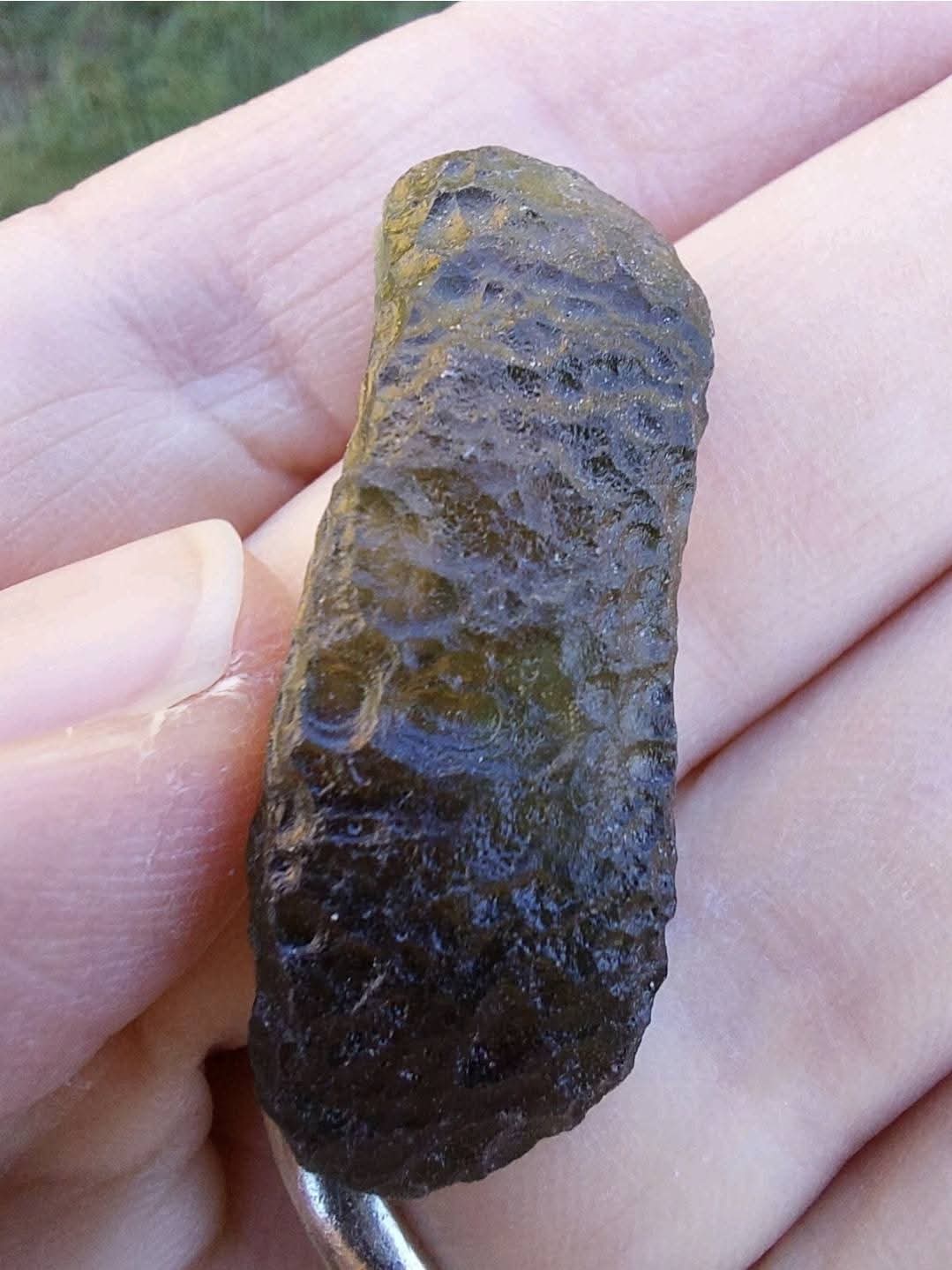 Moldavite Piece, NESMEN, 5.24g, Tektite (Ref: 1049)