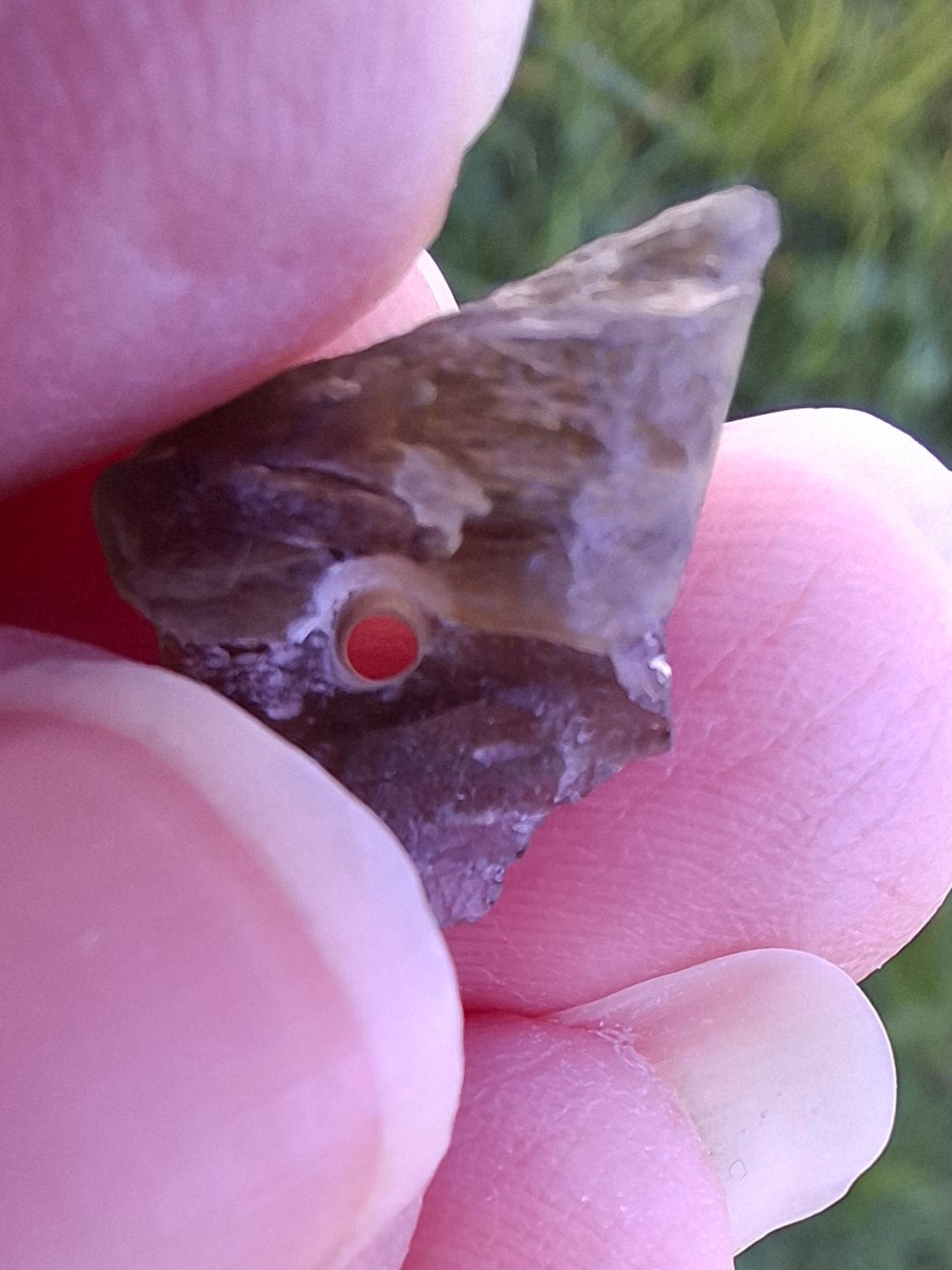 DRILLED, Moldavite Piece, 0.80g, Tektite (Ref: D24)