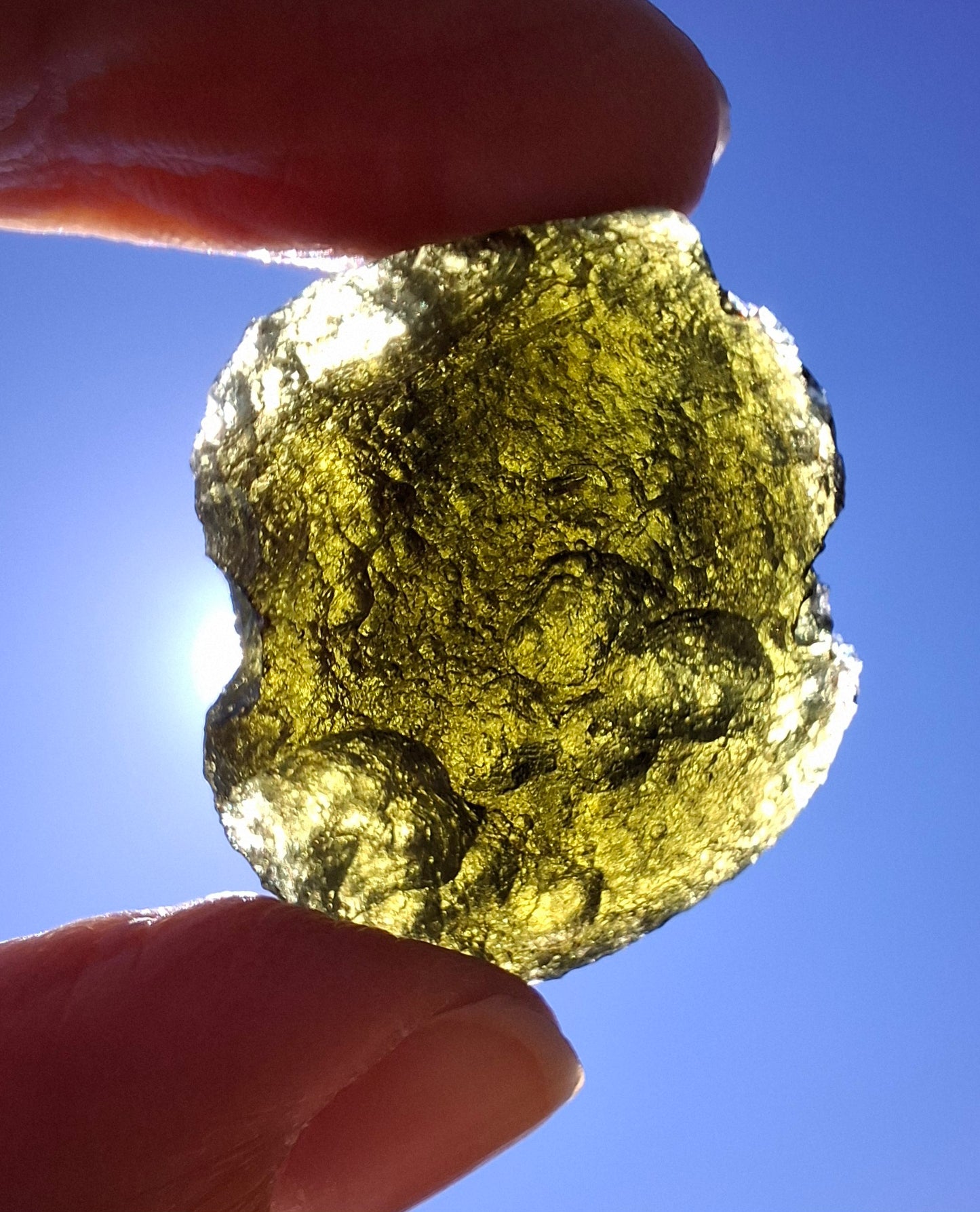 Moldavite Piece, CHLUM, 14.24g, Tektite (Ref: 1181)