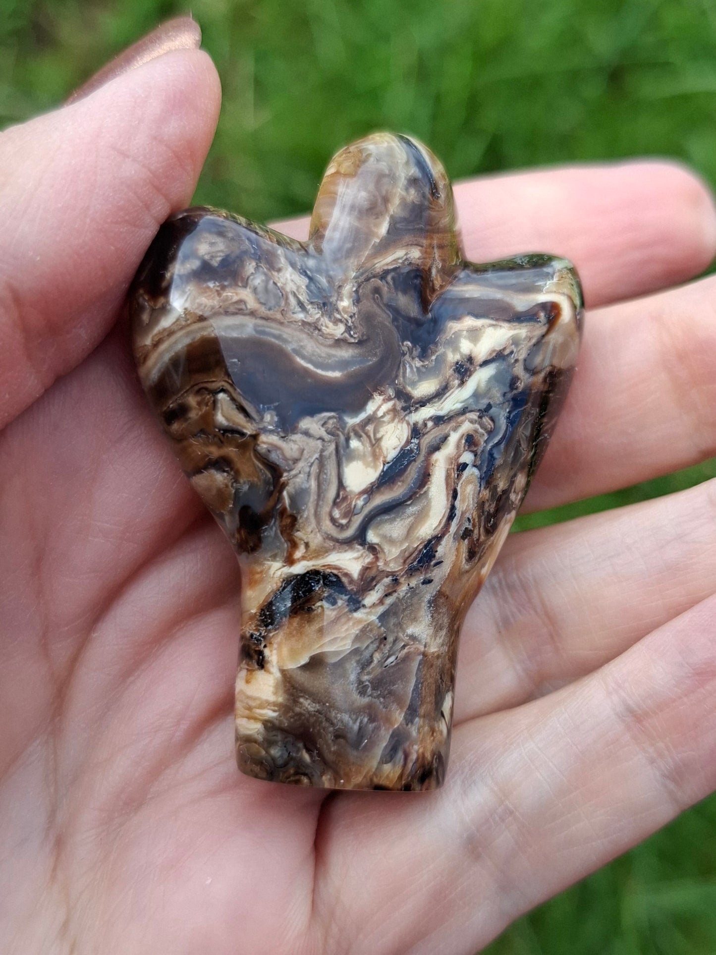 Red Amber Angel, 15.65g, Carving, Fossil (Ref: AA4)