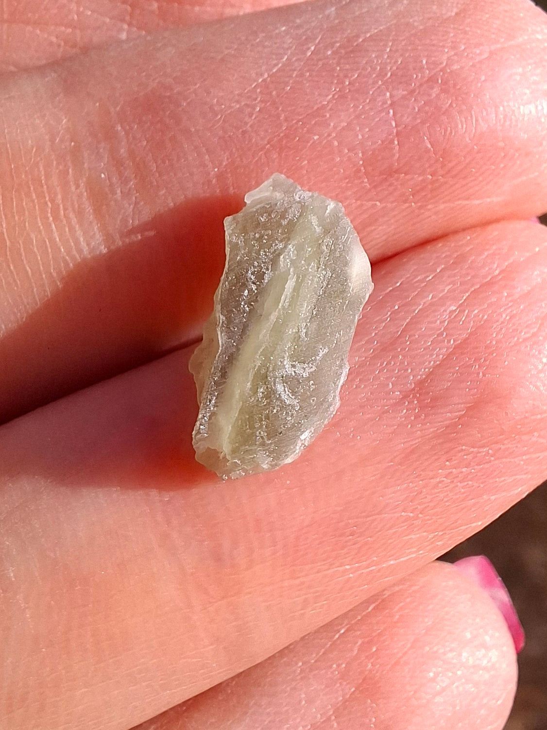 Moldavite Piece, SNOWFLAKE, FROSTED, BRUSNA, Tektite (Ref: 1494)