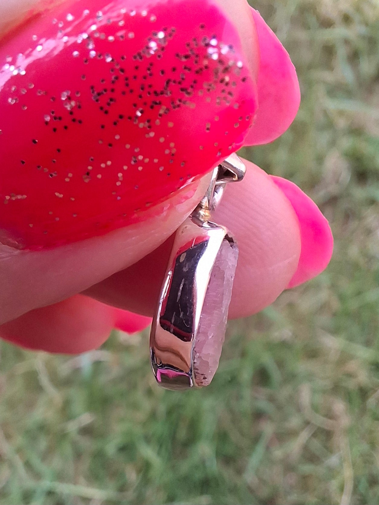 Pink Tourmaline Pendant, 925 Silver, Crystal (Ref: PT41)