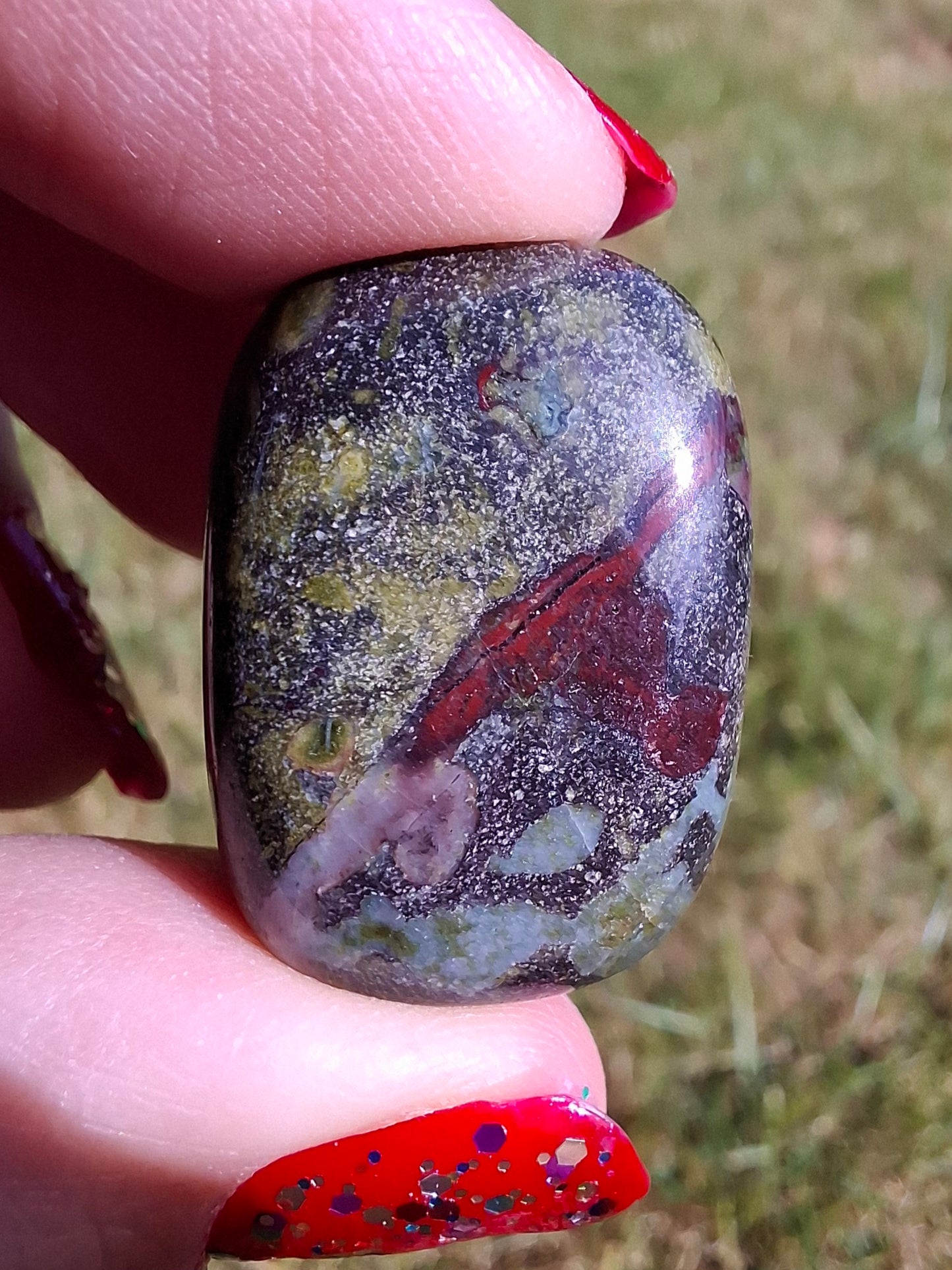 Dragons Blood Jasper, Tumble Stone, Crystal (Ref: T112)