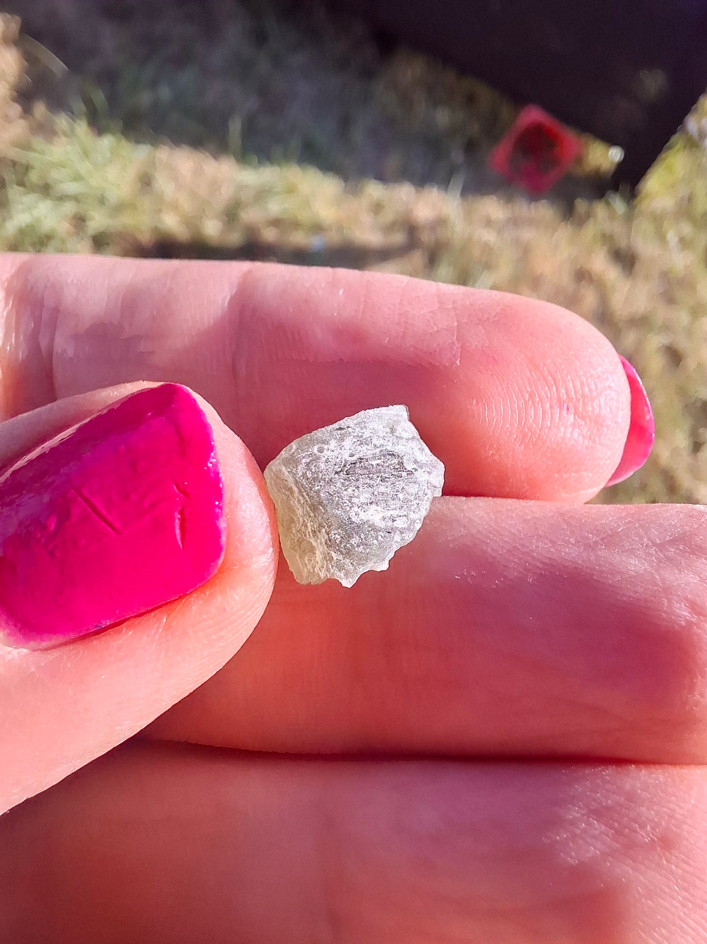 Moldavite Piece, SNOWFLAKE, FROSTED, BRUSNA, 0.69g, Tektite (Ref: 1503)