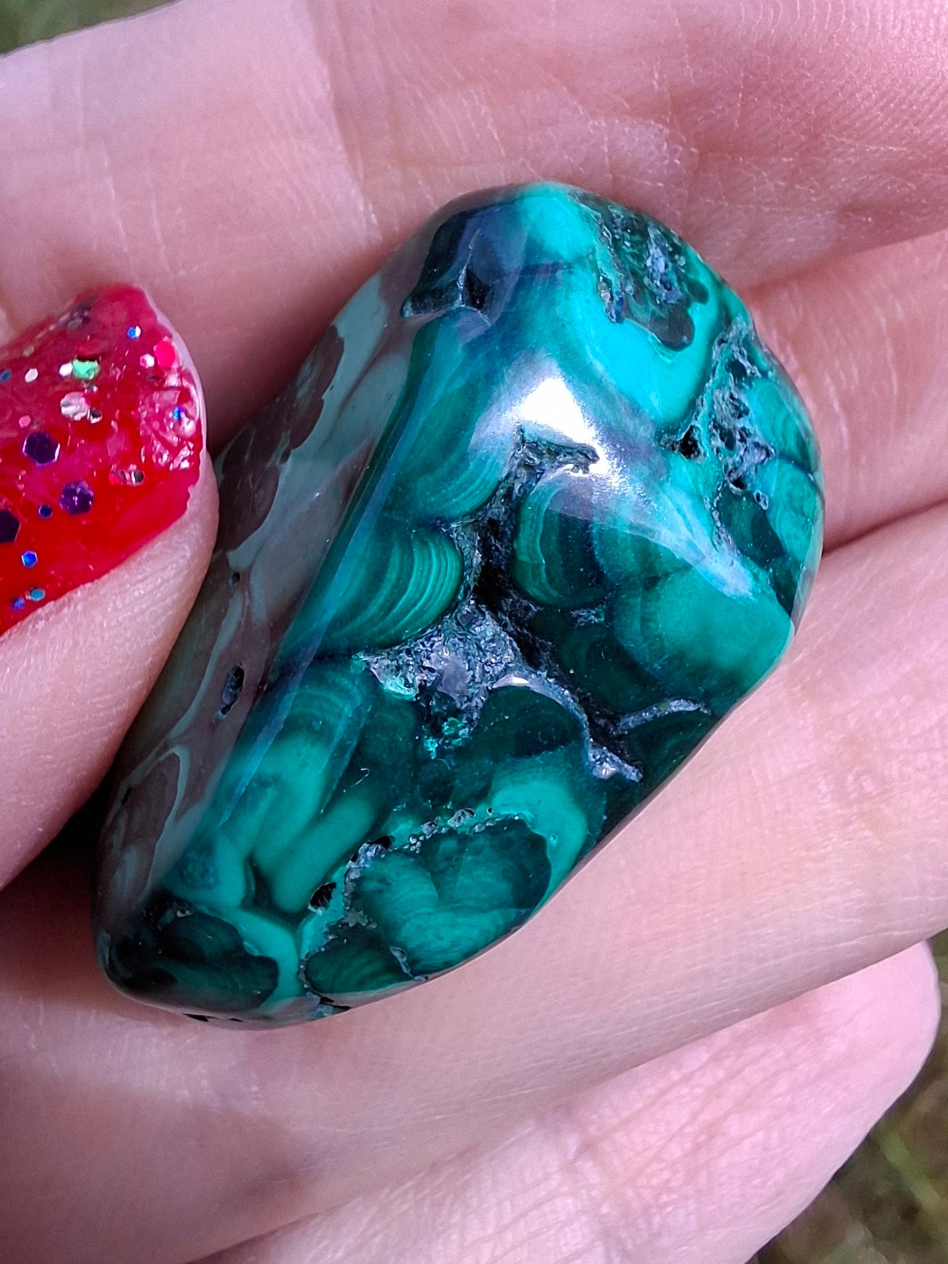 Malachite, Tumble Stone, Crystal (Ref: T157)