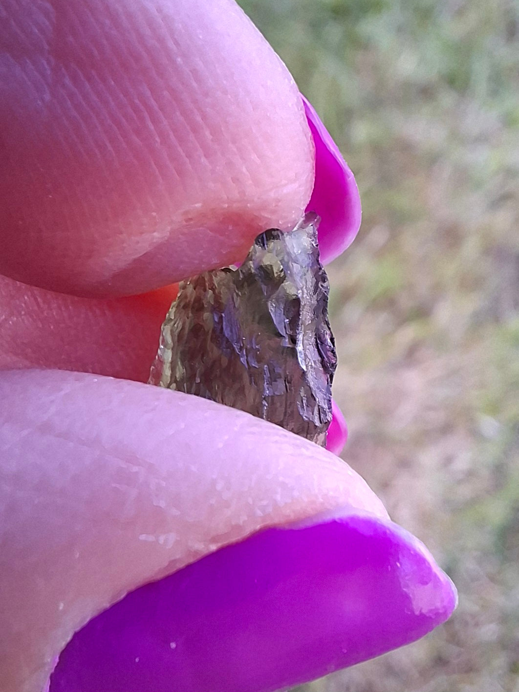 Moldavite small Piece, 0.40g, Tektite (Ref: 1458)