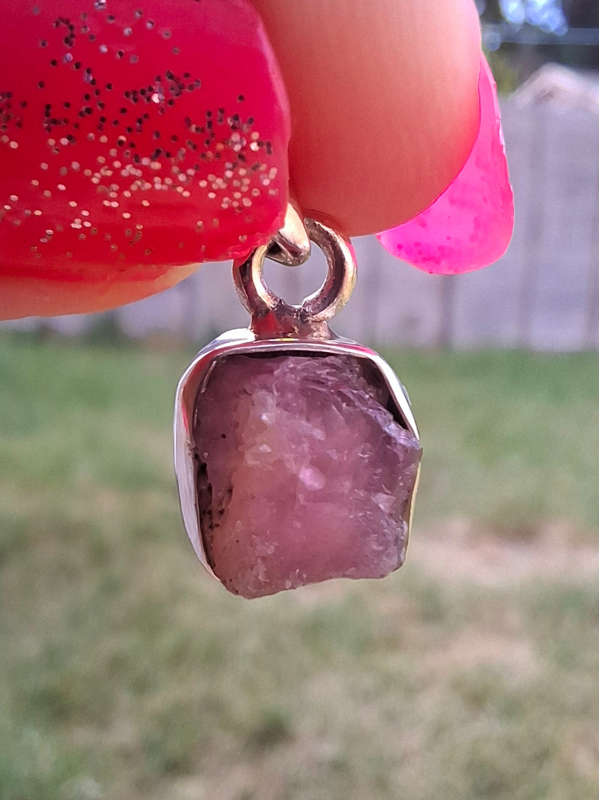Pink Tourmaline Pendant, 925 Silver, Crystal (Ref: PT76)