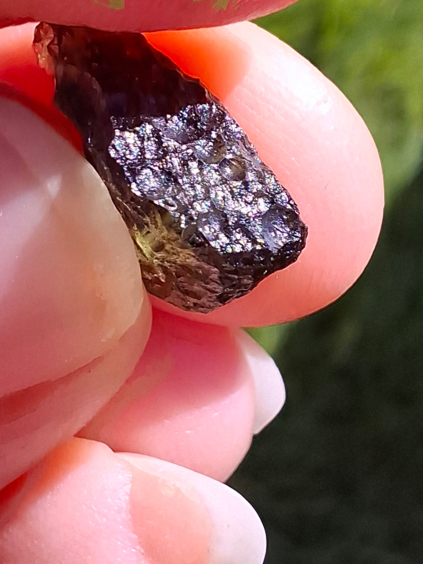 DRILLED, Moldavite Piece, 1.07g, Tektite (Ref: D30)