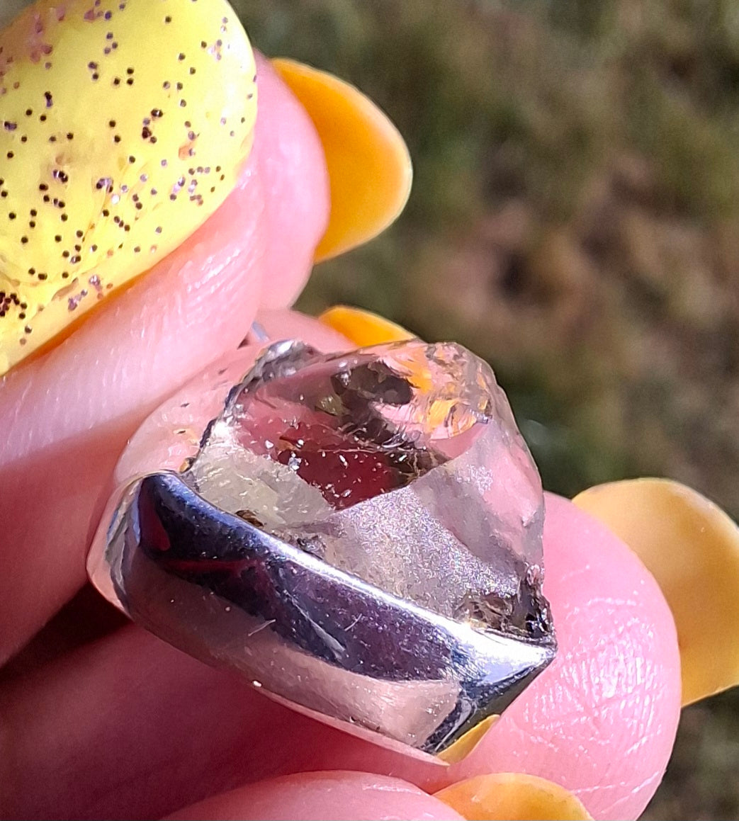 Libyan Desert Glass Pendant, 925 Silver, Tektite (Ref: LP101)