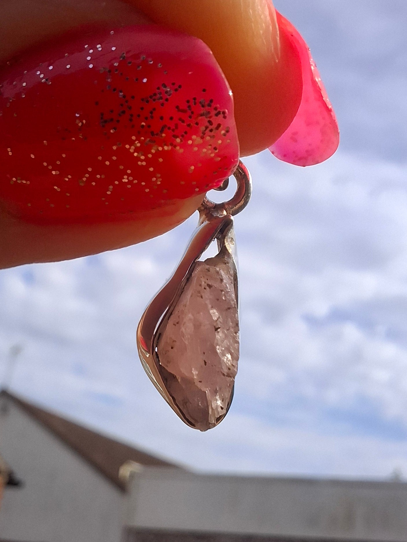 Pink Tourmaline Pendant, 925 Silver, Crystal (Ref: PT80)