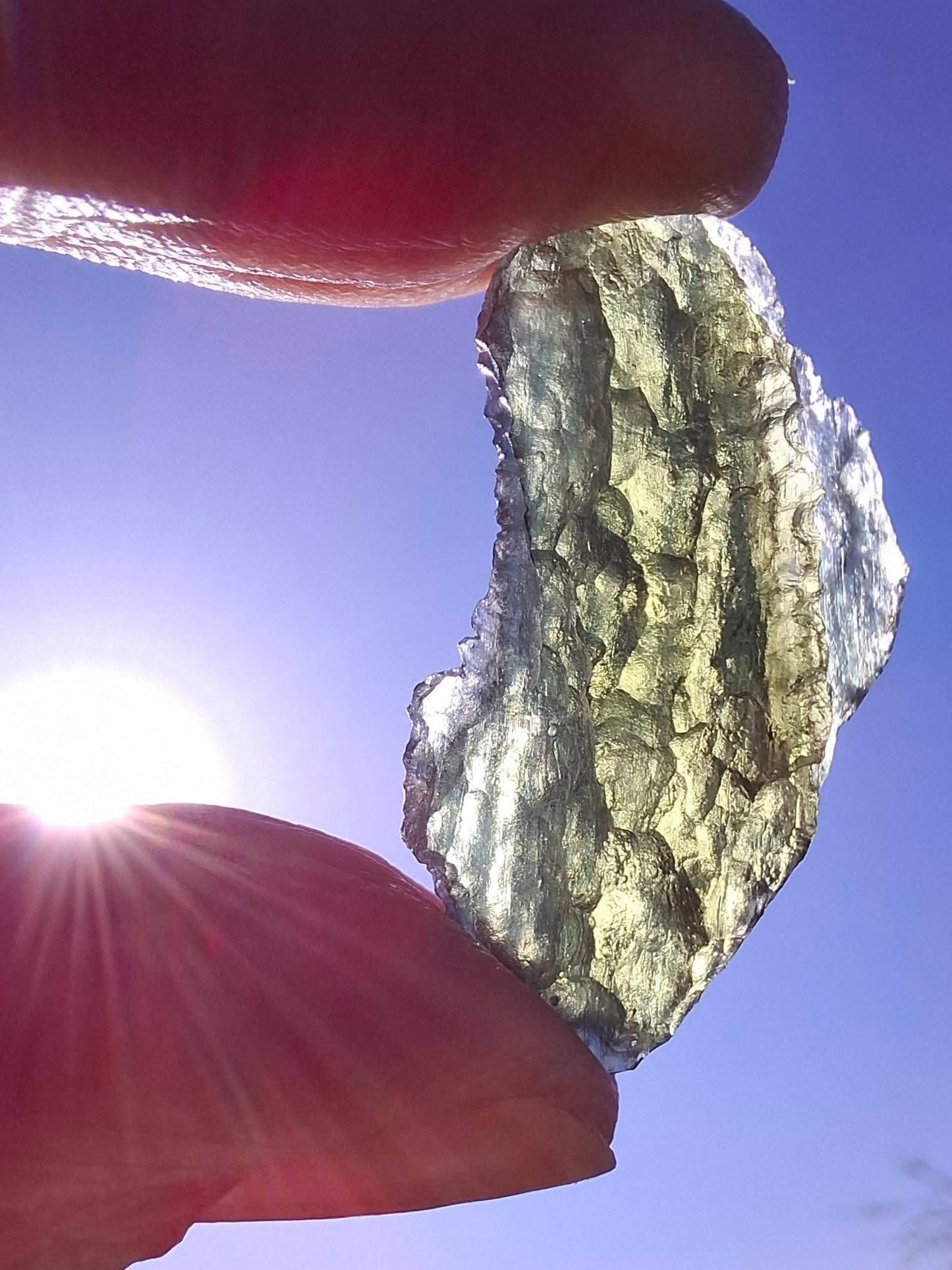 Moldavite Piece, MAROUSKOVO POLE, 2.91g, Tektite (Ref: 1359)