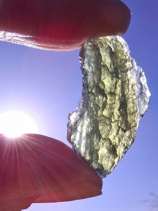 Moldavite Piece, MAROUSKOVO POLE, 2.91g, Tektite (Ref: 1359)