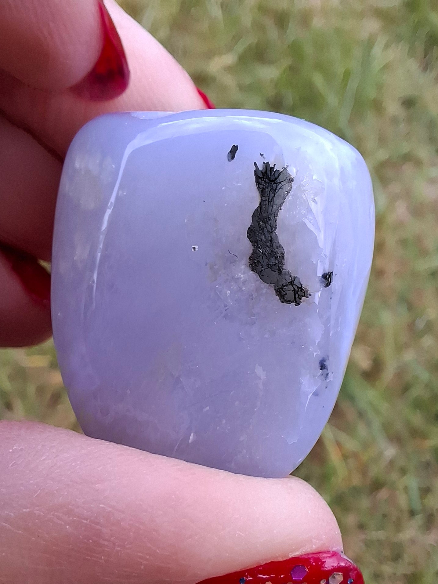 Blue Lace Agate, Tumble Stone, Crystal (Ref: T144)