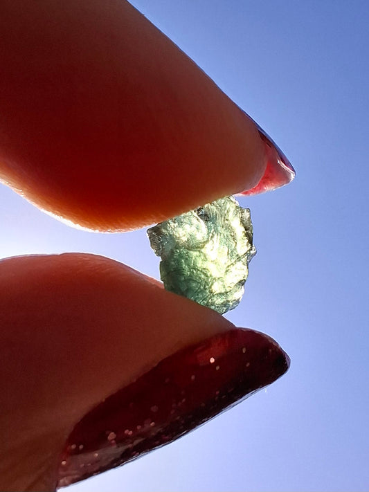 Moldavite small Piece, 0.40g, Tektite (Ref: 1479)