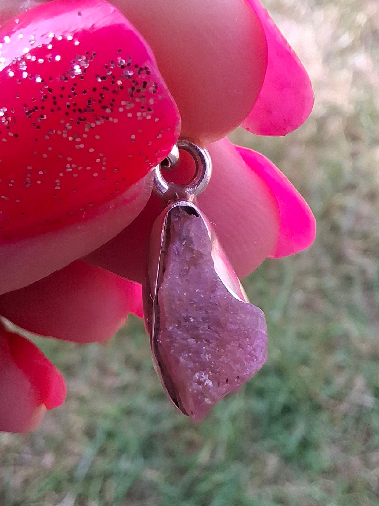 Pink Tourmaline Pendant, 925 Silver, Crystal (Ref: PT95)