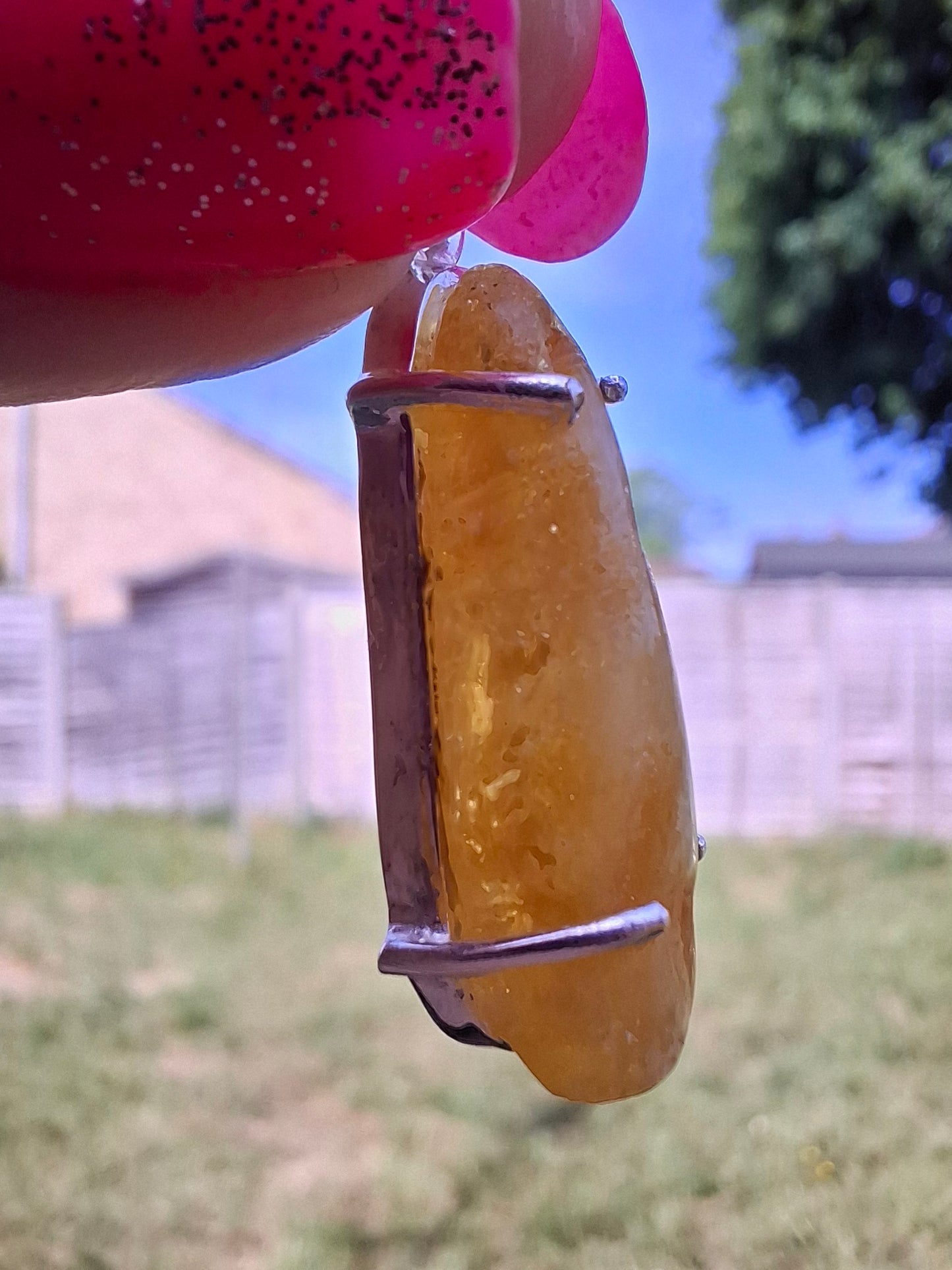 Baltic Amber Pendant, 925 Silver, Fossil (Ref: AP2)