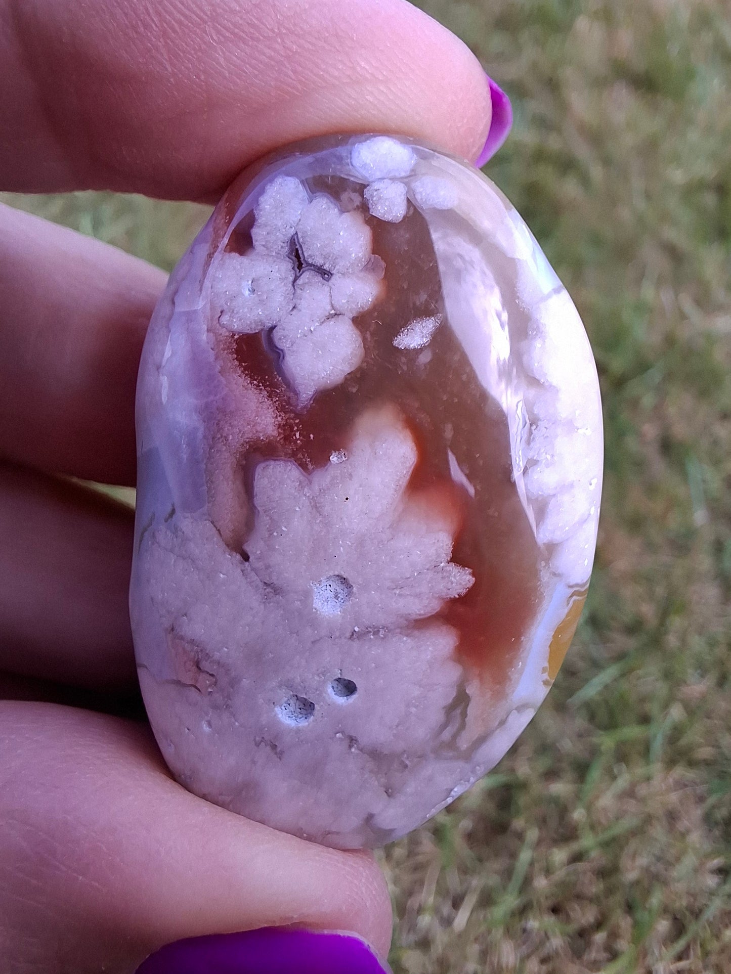 Flower Agate, Tumble Stone, Crystal (Ref: T69)