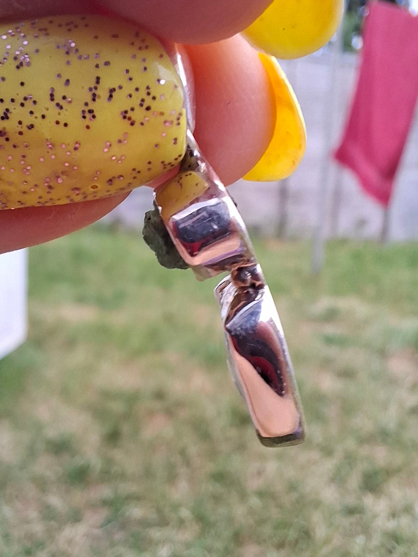 Moldavite & Libyan Desert Glass Pendant, 925 Silver, Tektite (Ref: MLP13)