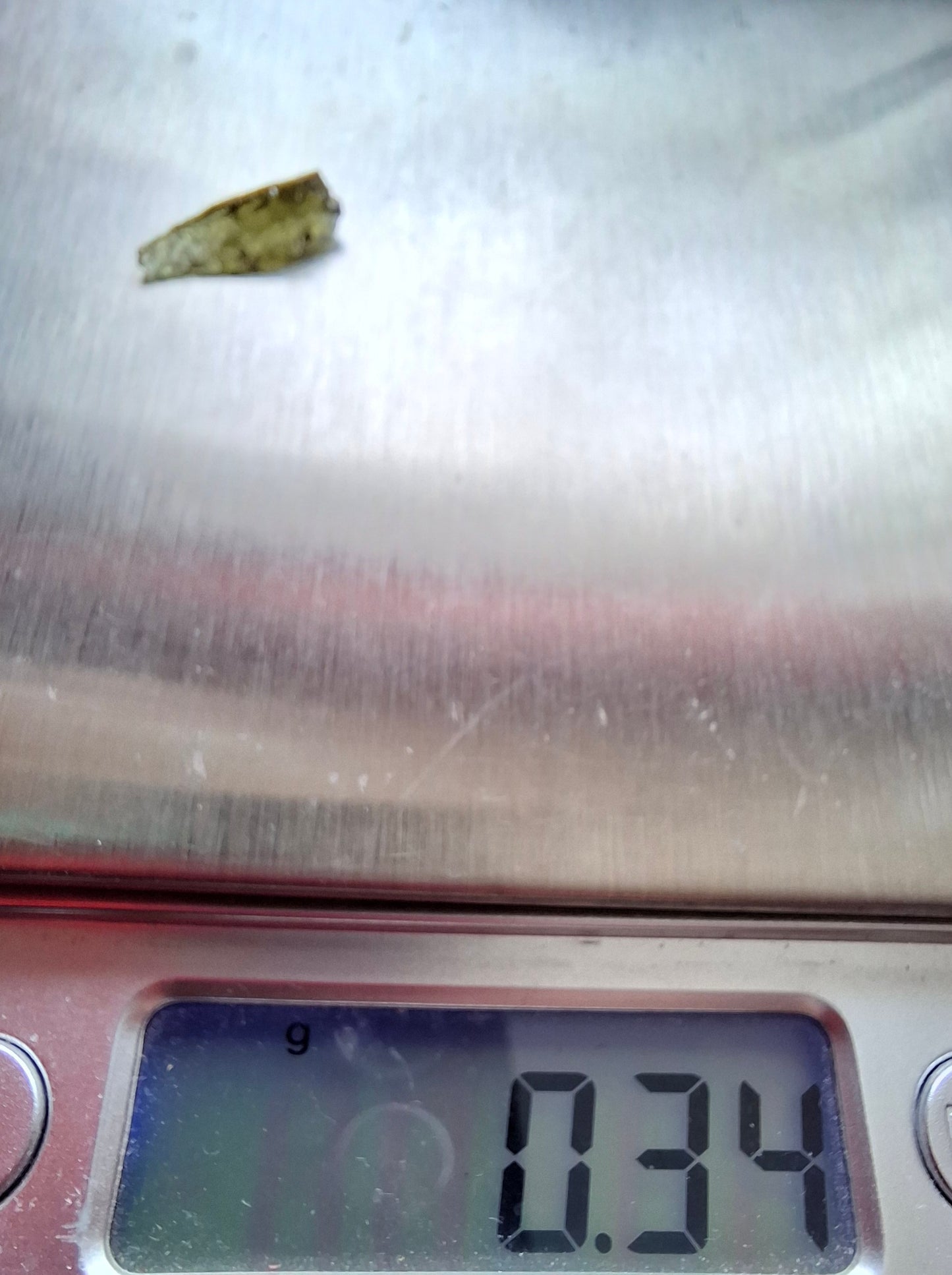 Moldavite small Piece, 0.34g, Tektite (Ref: 1421)
