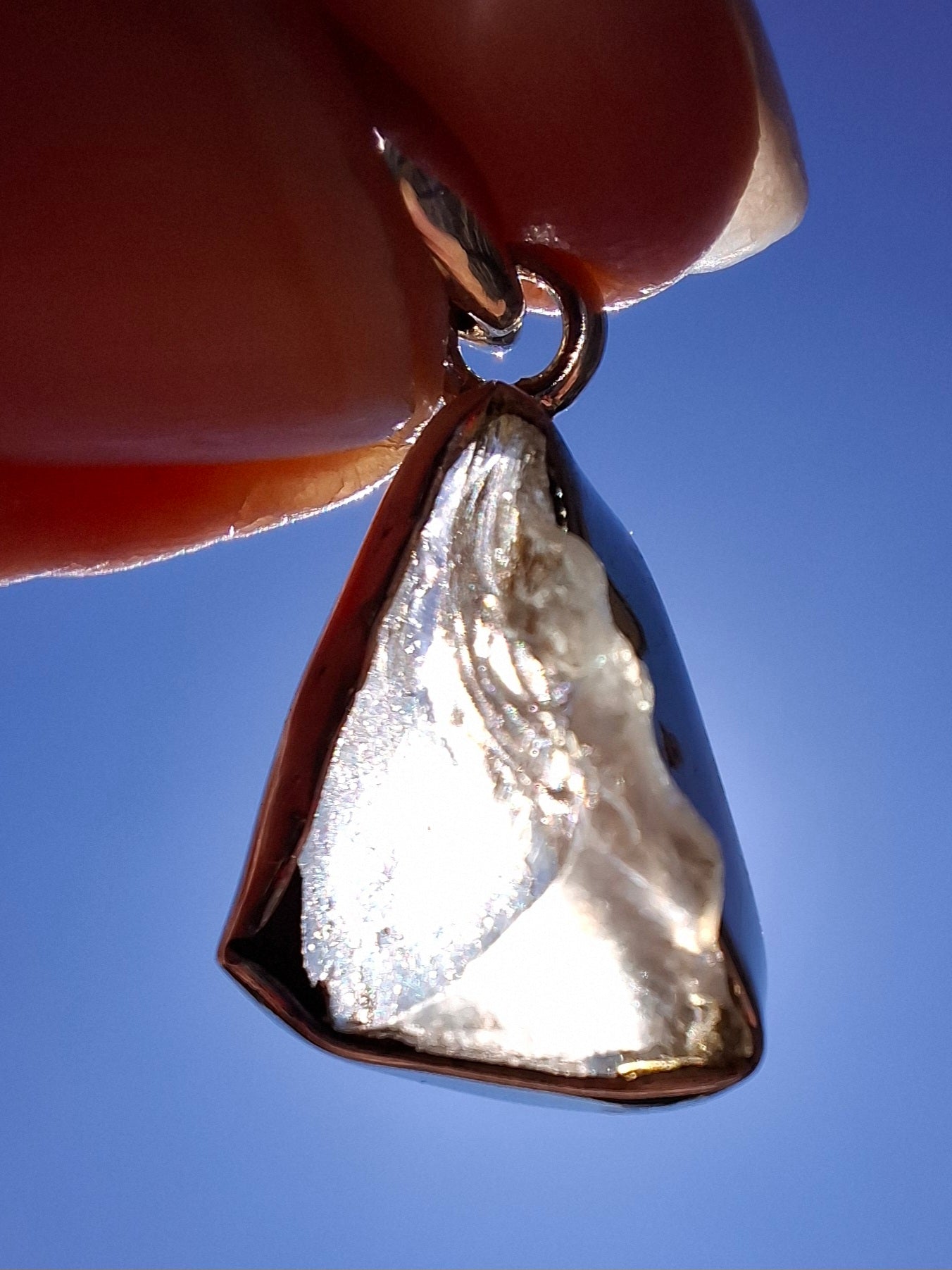 Libyan Desert Glass Pendant, 925 Silver, Tektite (Ref: LP101)