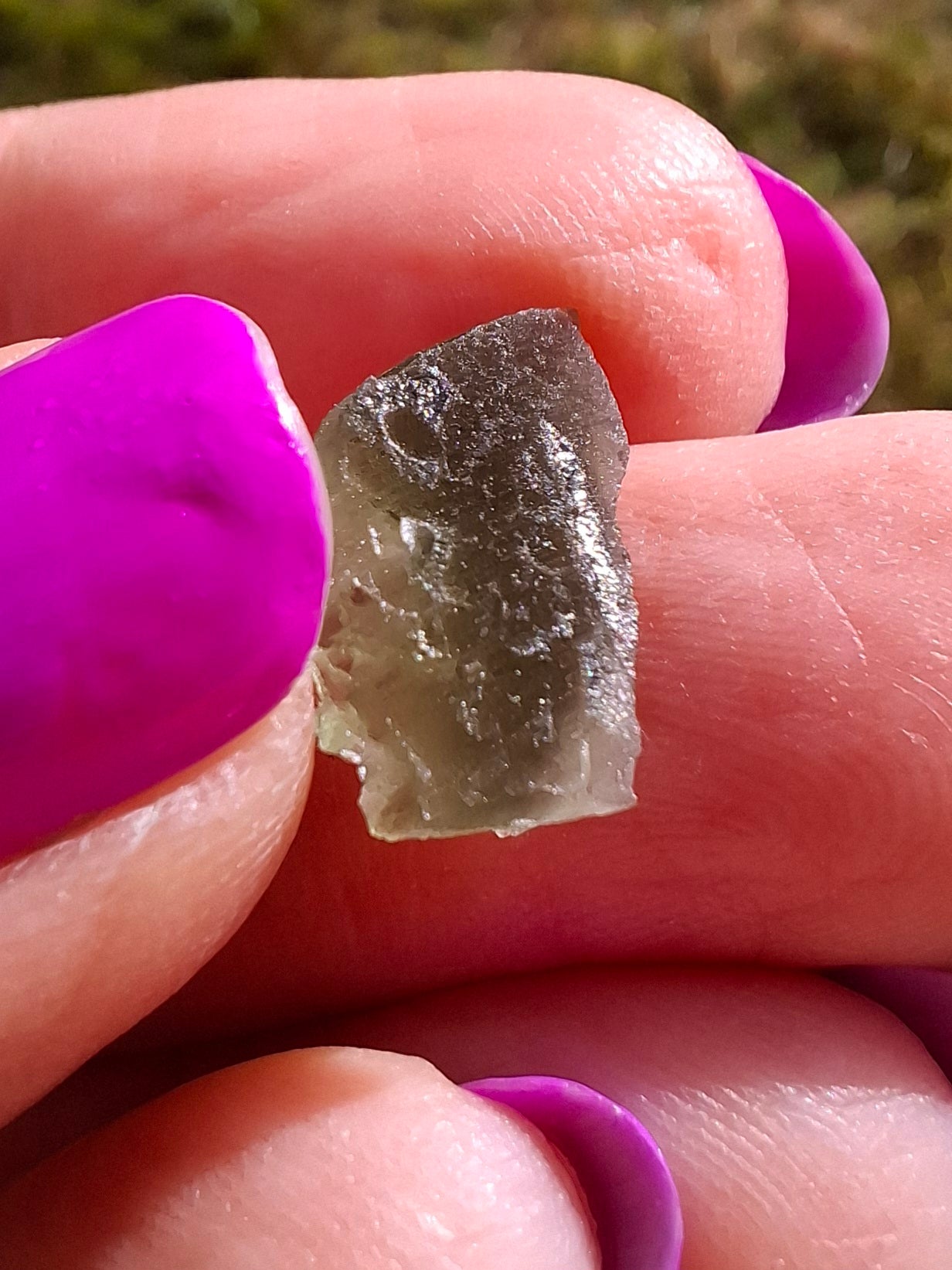 Moldavite Piece, 0.79g, Tektite (Ref: 1441)