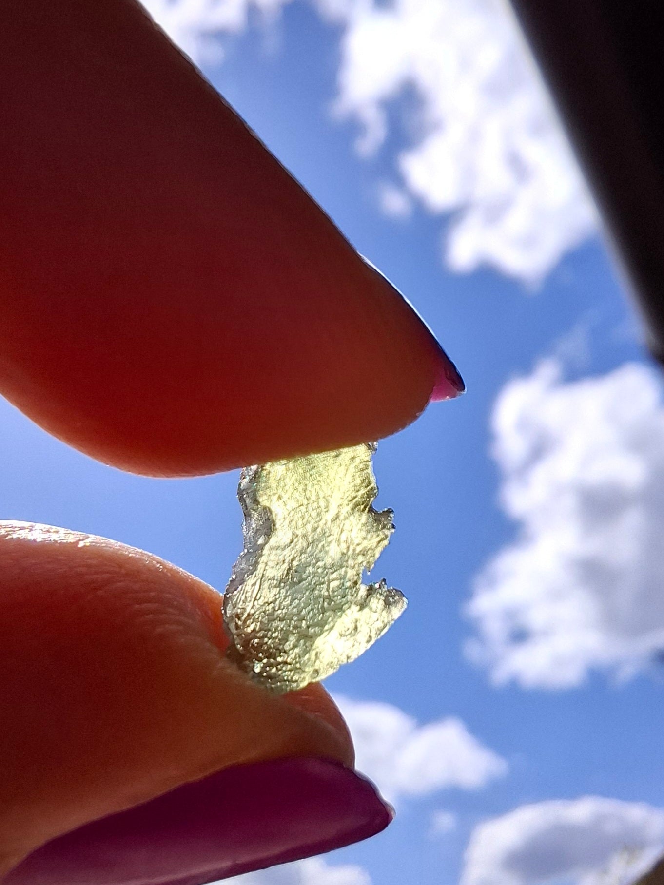 Moldavite small Piece, 0.39g, Tektite (Ref: 1431)
