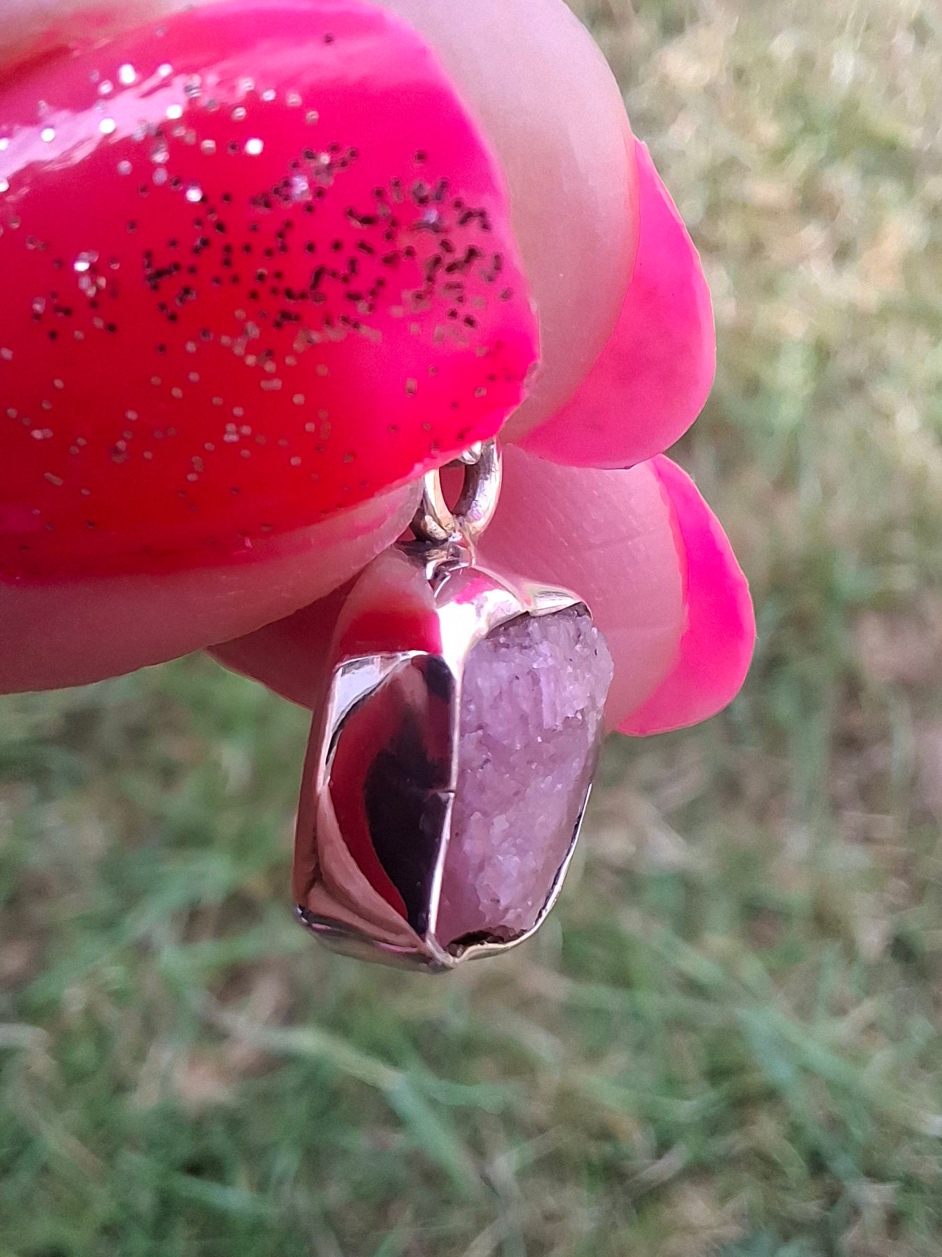 Pink Tourmaline Pendant, 925 Silver, Crystal (Ref: PT82)