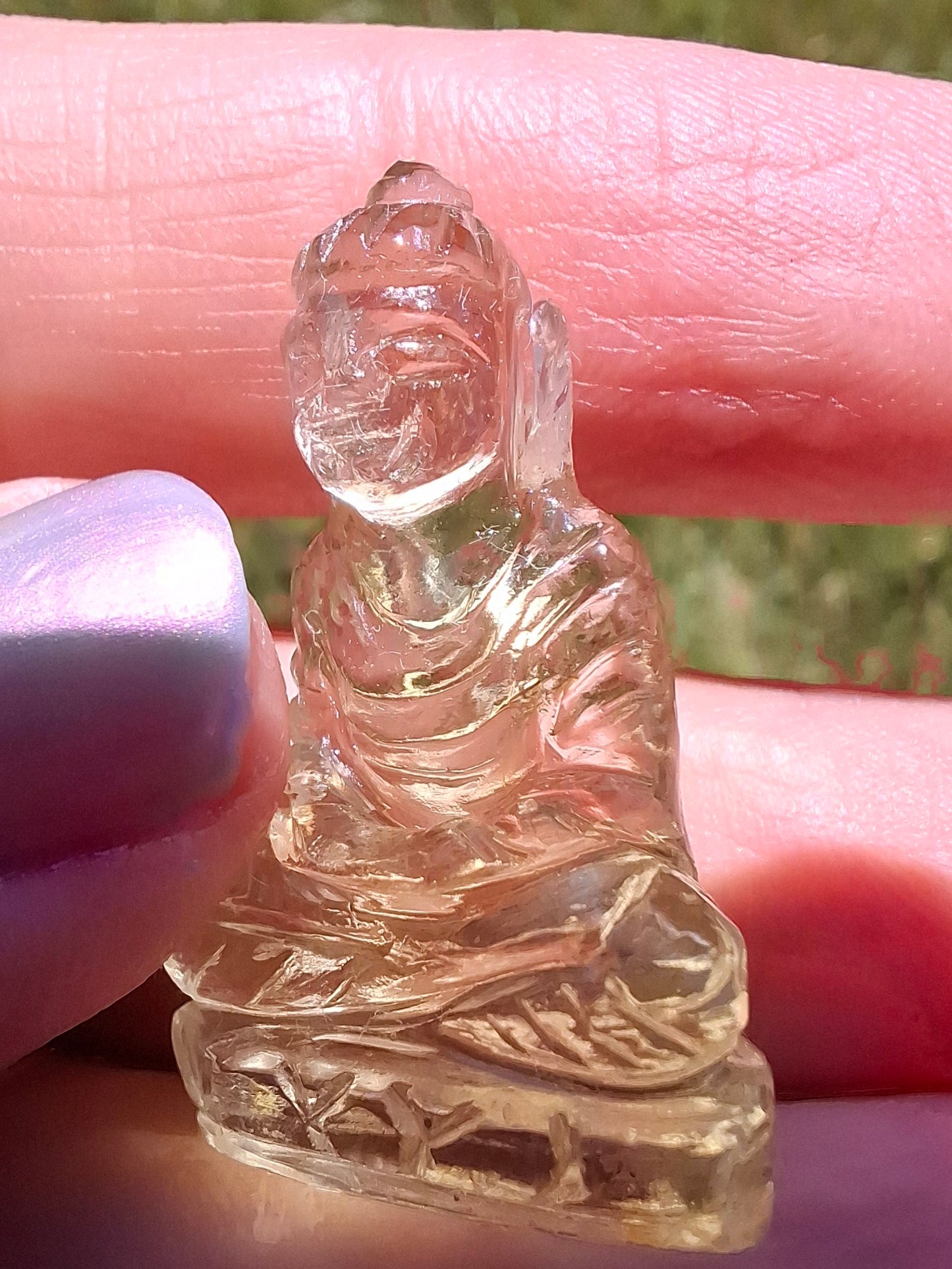 Libyan desert glass BUDDHA Carving, 4.81g, Tektite (LDG B4)