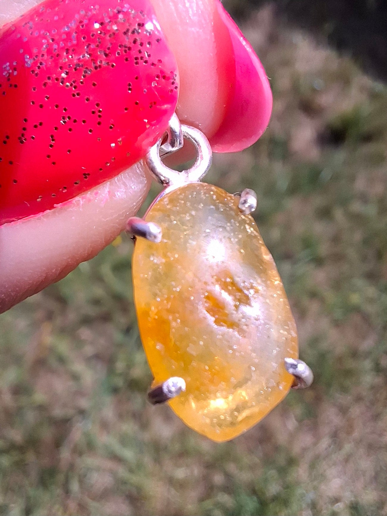 Baltic Amber Pendant, 925 Silver, Fossil (Ref: AP23)