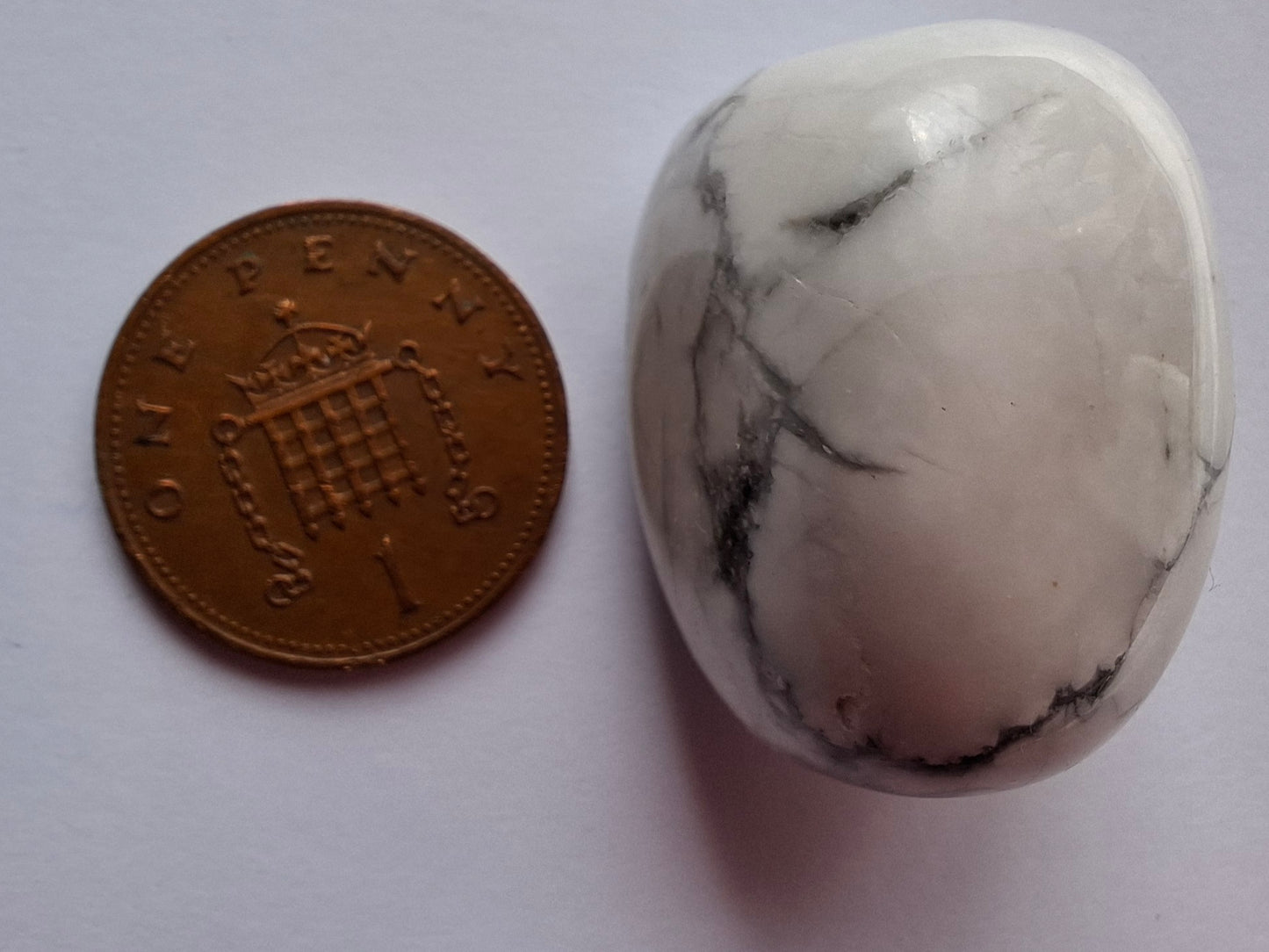 Howlite, Tumble Stone, Crystal (Ref: T39)