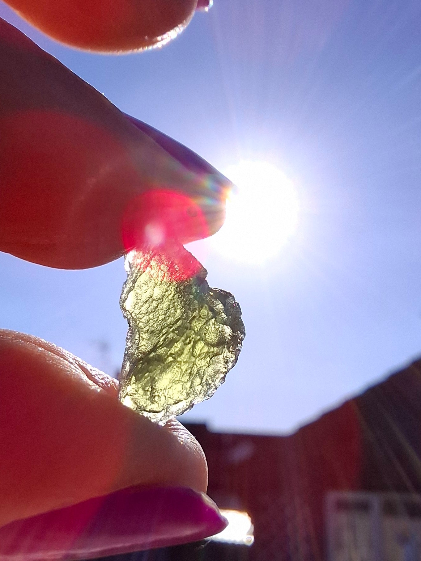 Moldavite Piece, 0.82g, Tektite (Ref: 1456)