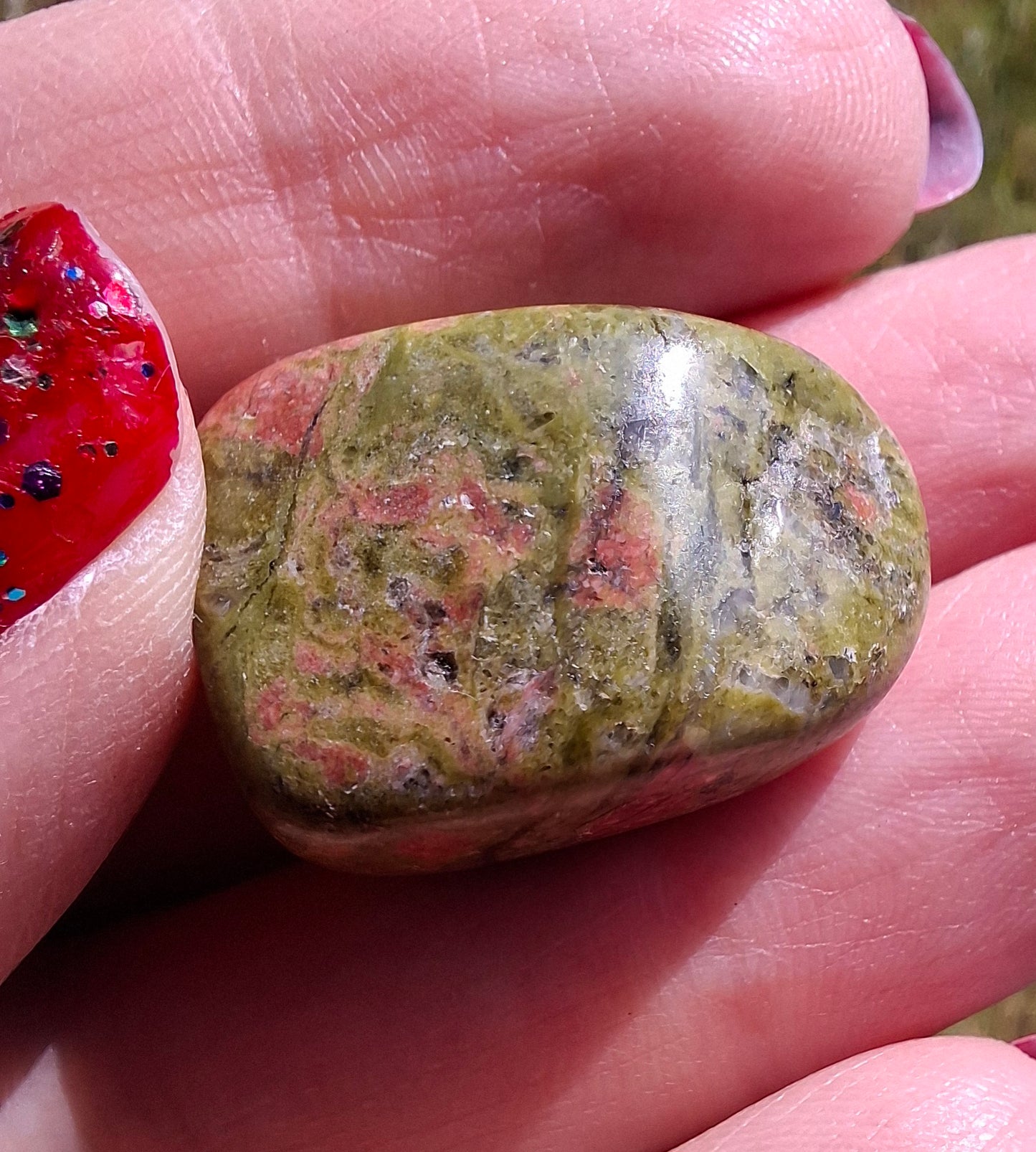 Unakite, Tumble Stone, Crystal (Ref: T186)