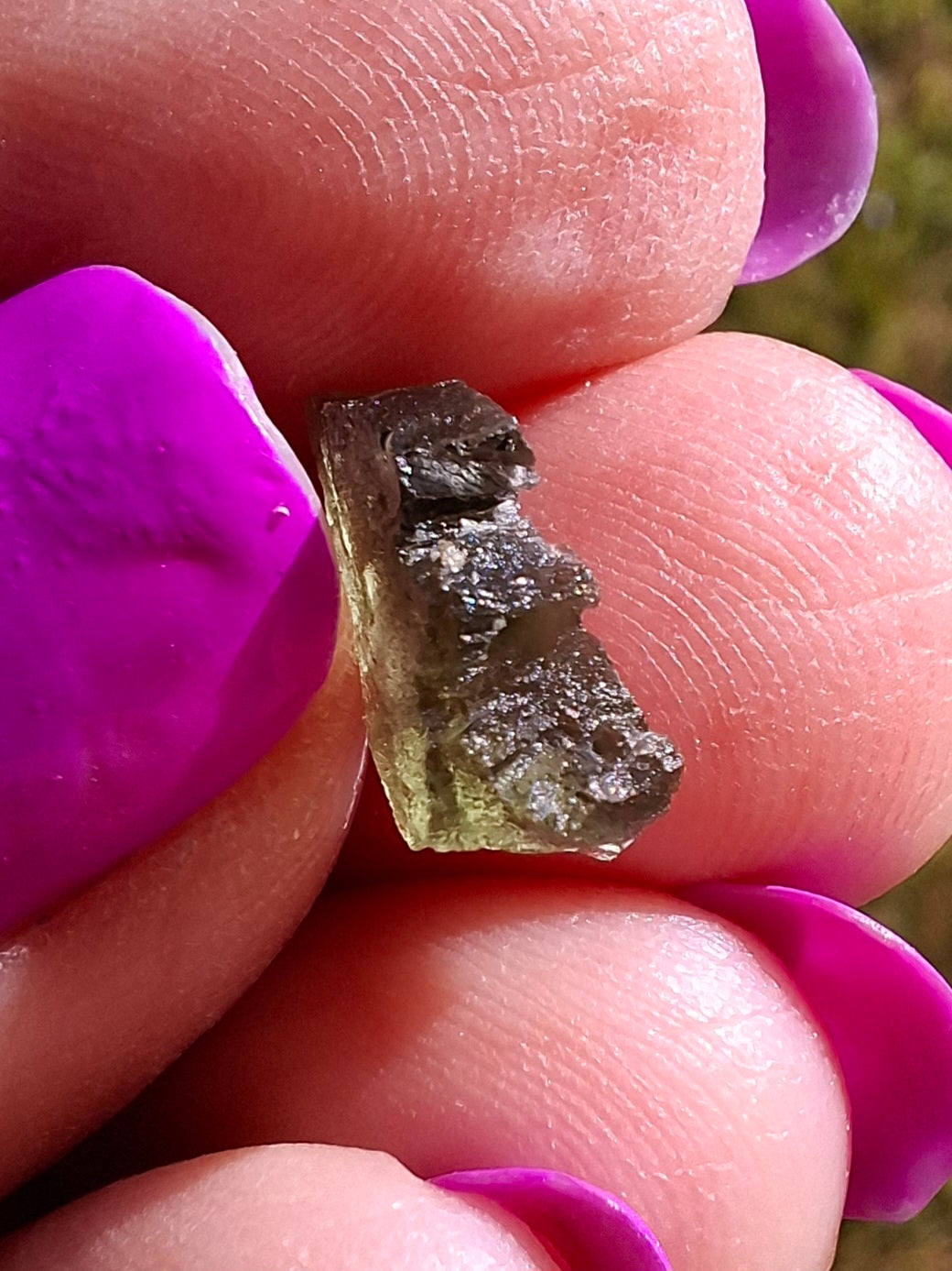 Moldavite small Piece, 0.39g, Tektite (Ref: 1431)