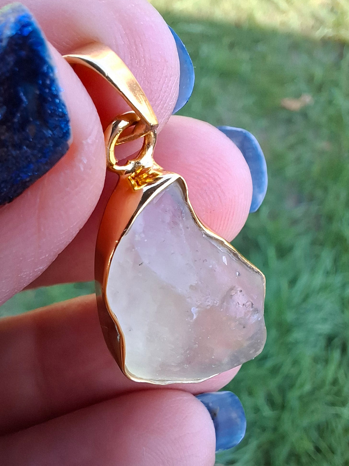 Libyan Desert Glass Pendant, 14K GOLD Plated, Tektite (Ref: LP115)