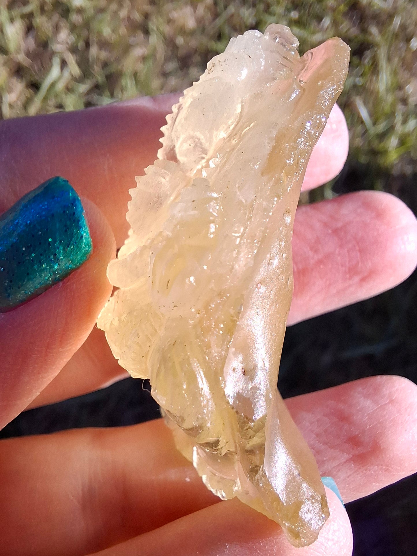 Libyan Desert Glass carving, GANESHA, 26.47g, Tektite (Ref: Ganesha1)
