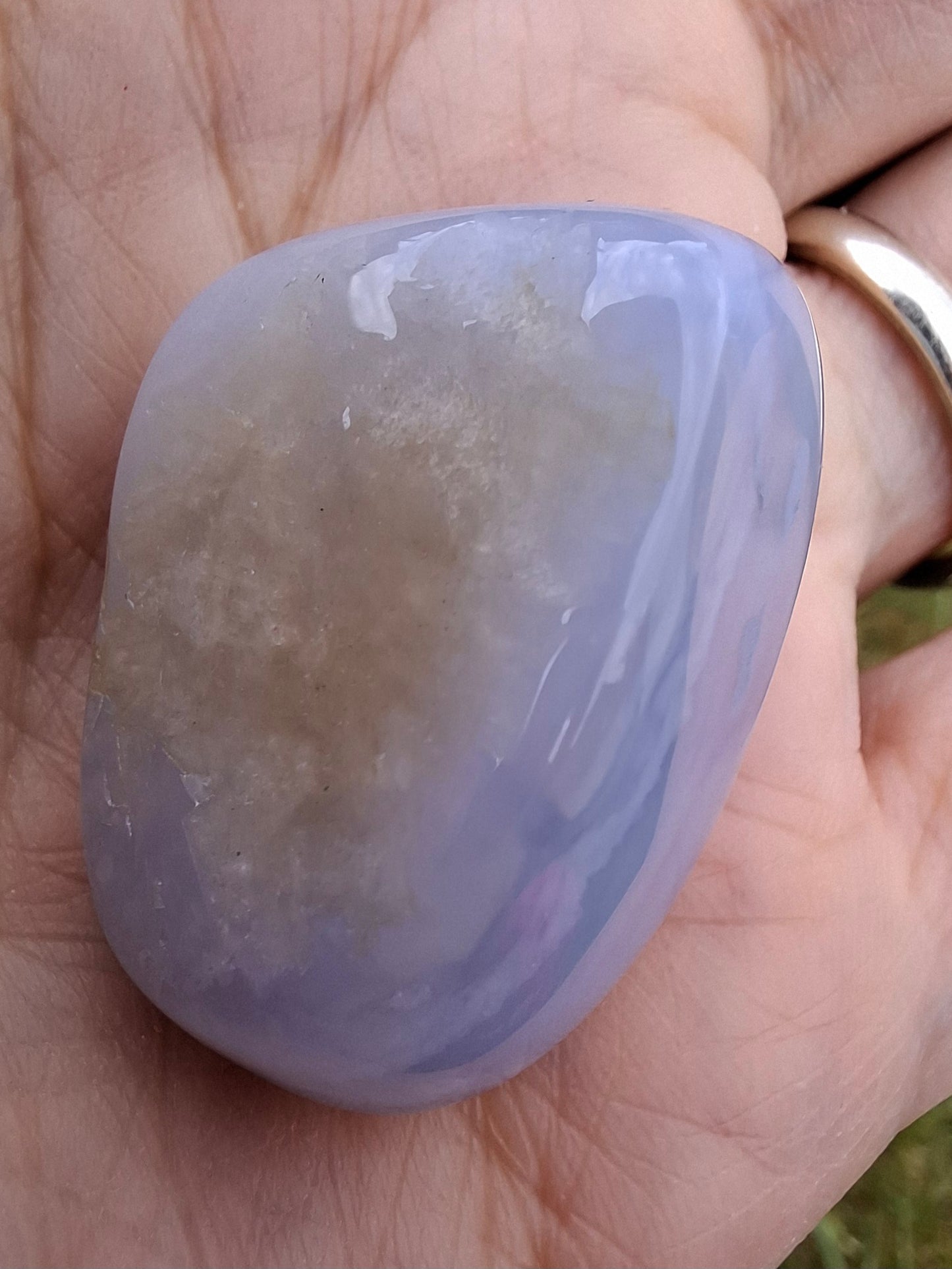 Blue Lace Agate, Tumble Stone, Crystal (Ref: T144)