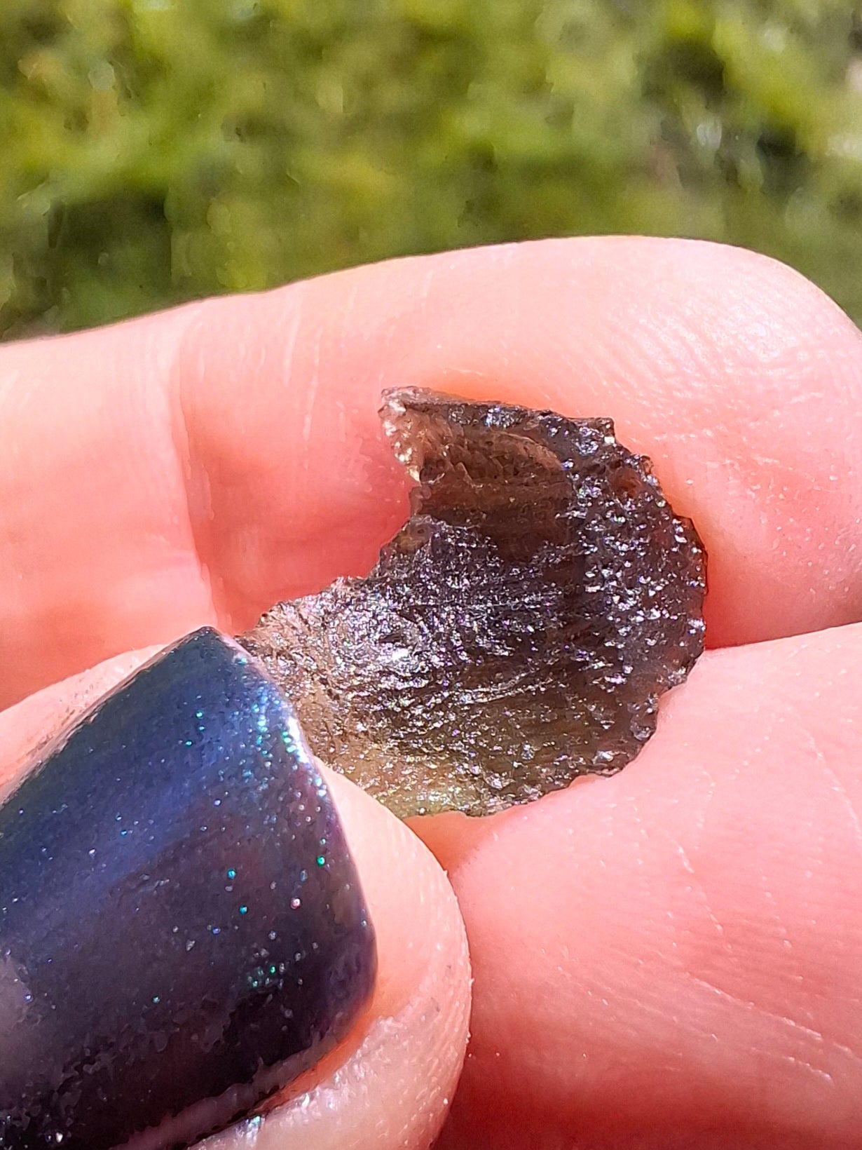 Moldavite Piece, 0.81g, Tektite (Ref: 1400)