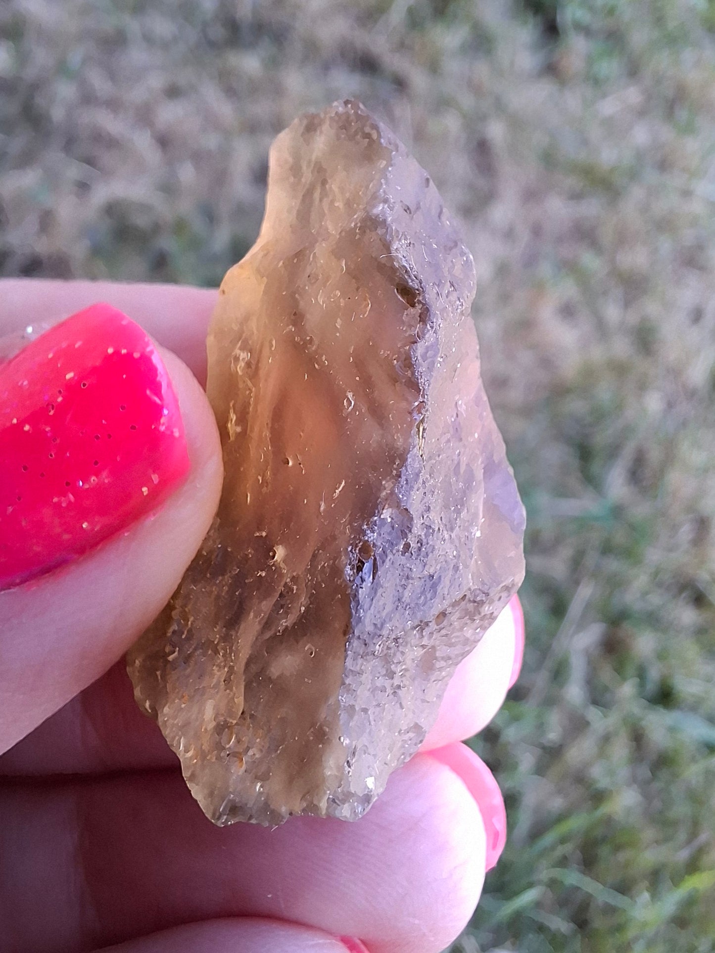 Libyan Desert Glass (darker) Piece, 11.69g, Tektite (Ref: L1366)