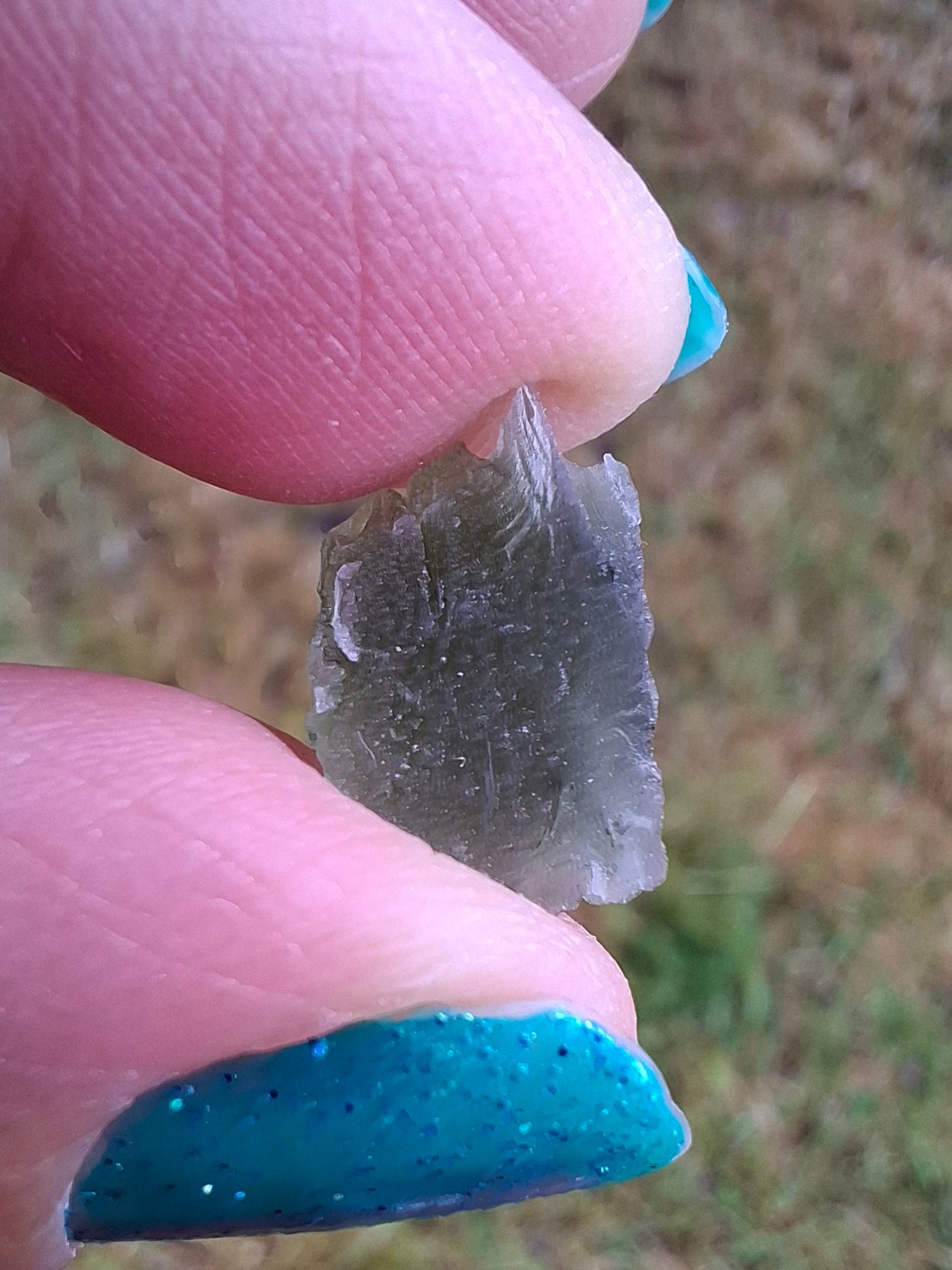 Moldavite Piece, 0.74g, Tektite (Ref: 1417)