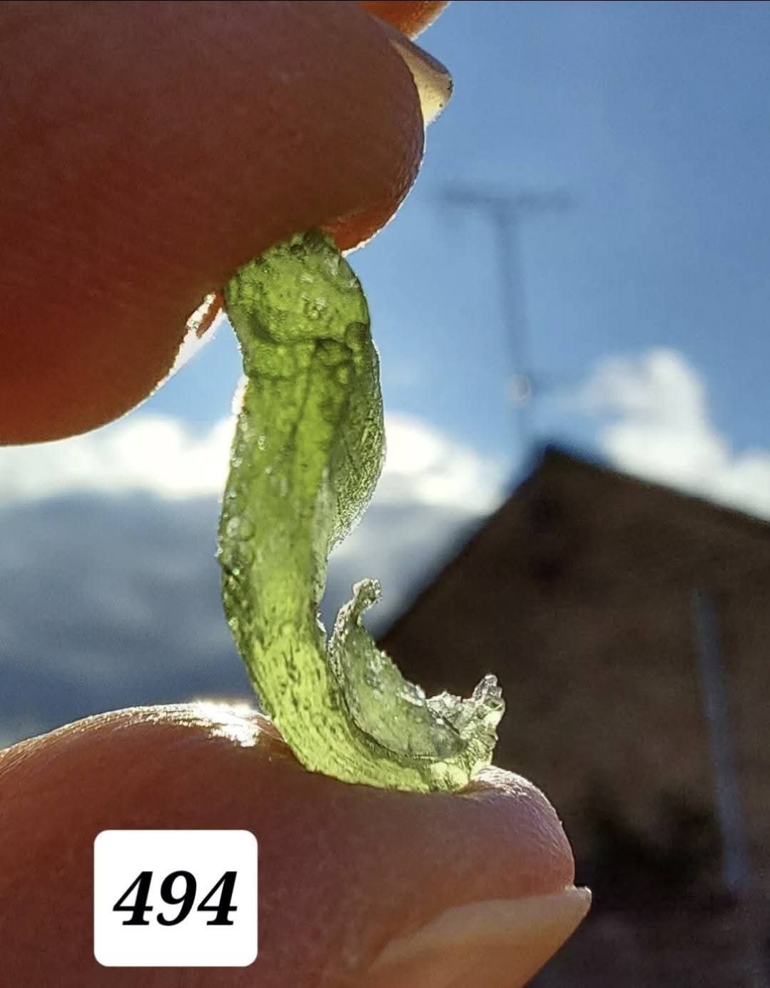 Moldavite Piece, 0.94g, Tektite (Ref: 494)