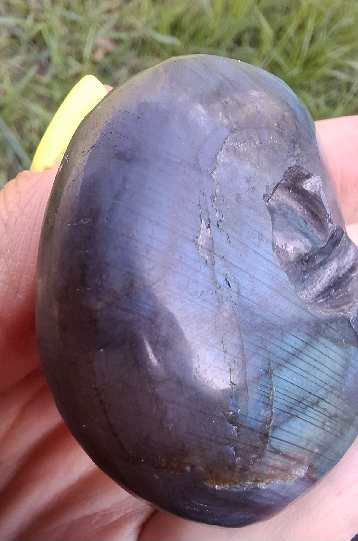 Labradorite Ammonite Carving, 111.66g, Crystal (Ref: laba3)