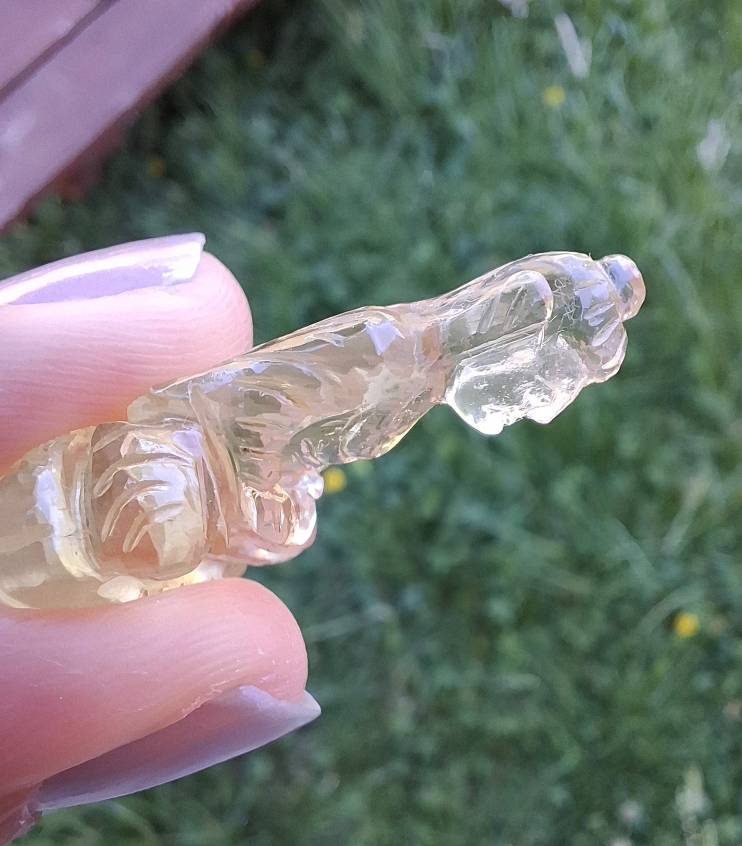 Libyan desert glass BUDDHA Carving, 4.81g, Tektite (LDG B4)