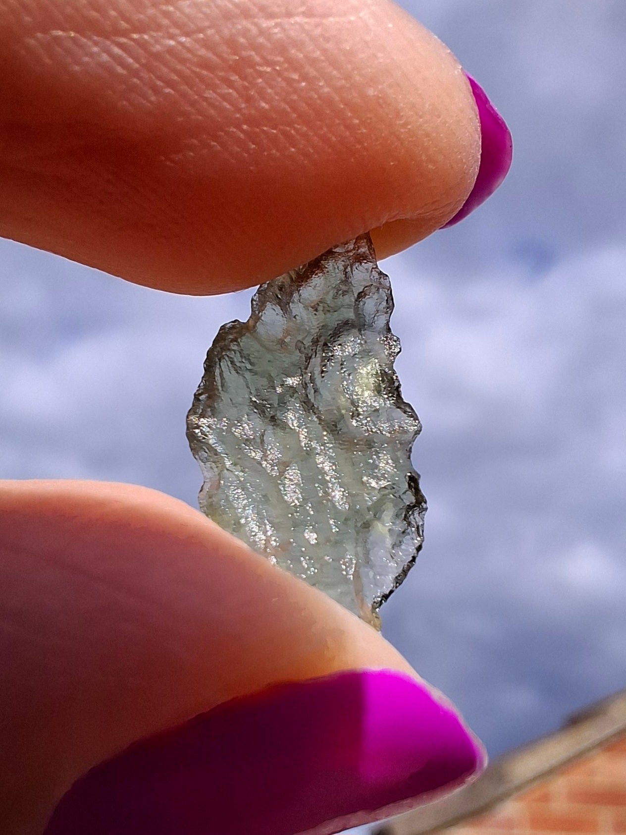 Moldavite Piece, 0.43g, Tektite (Ref: 1435)