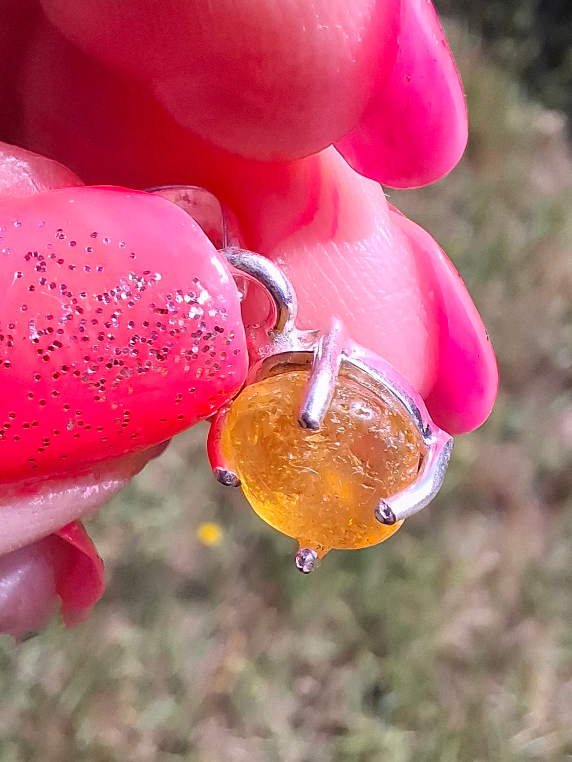 Baltic Amber Pendant, 925 Silver, Fossil (Ref: Ap15)