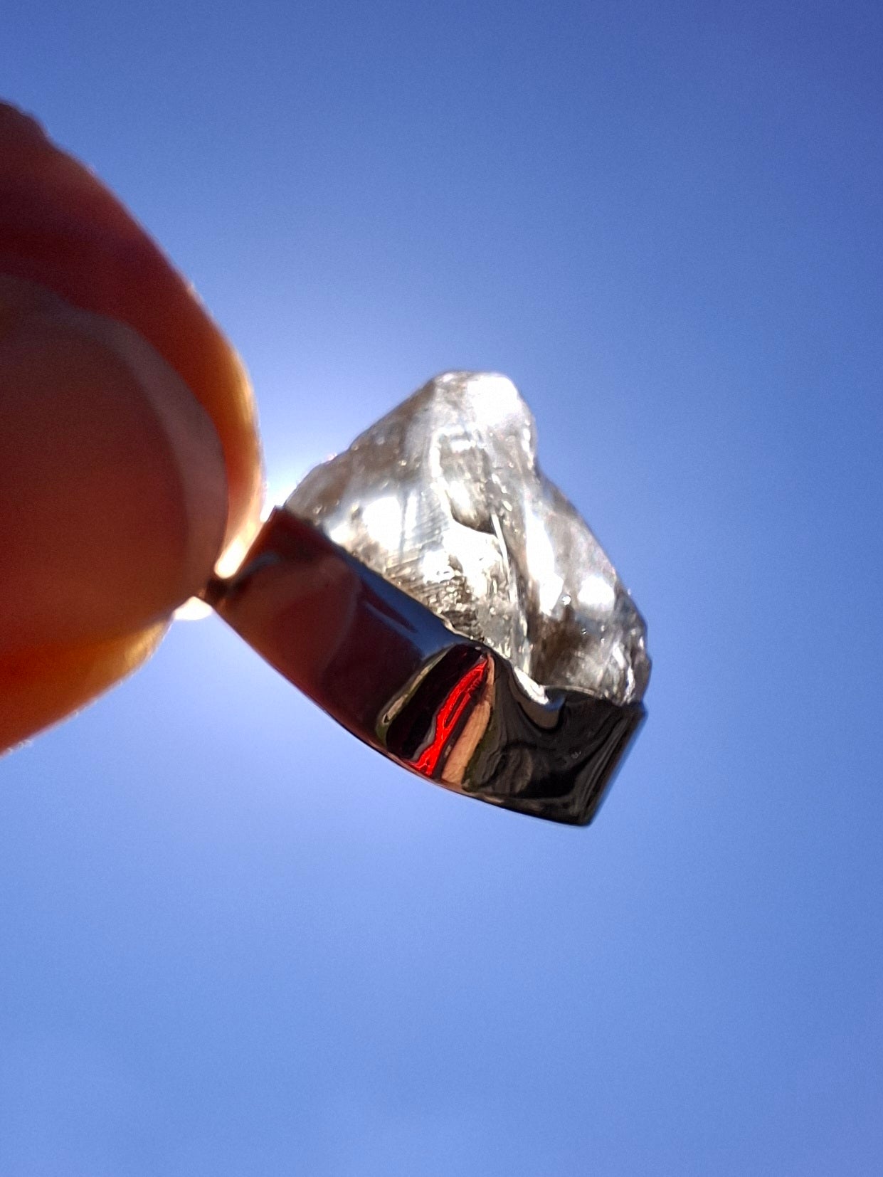 Libyan Desert Glass Pendant, 925 Silver, Tektite (LP103)
