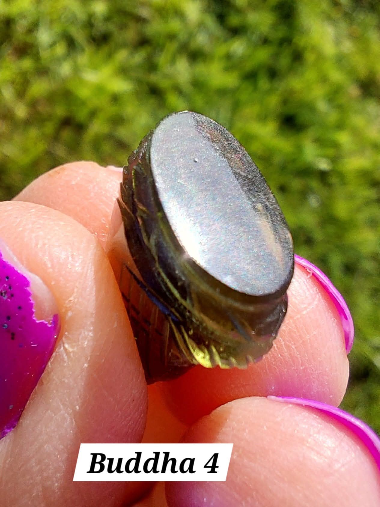 Moldavite BUDDHA Carving, 2.71g, Tektite (Ref: Buddha4)