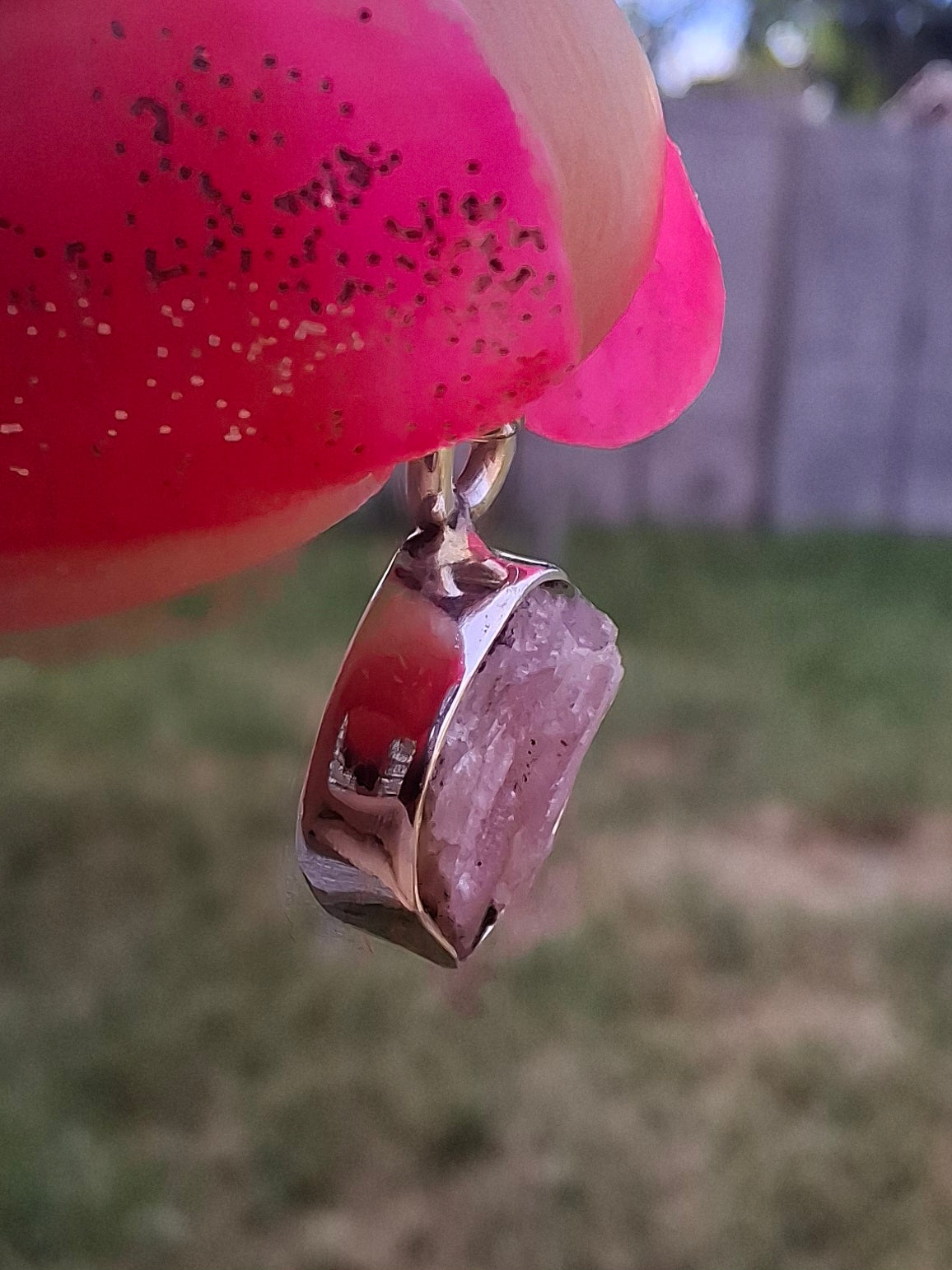 Pink Tourmaline Pendant, 925 Silver, Crystal (Ref: PT91)