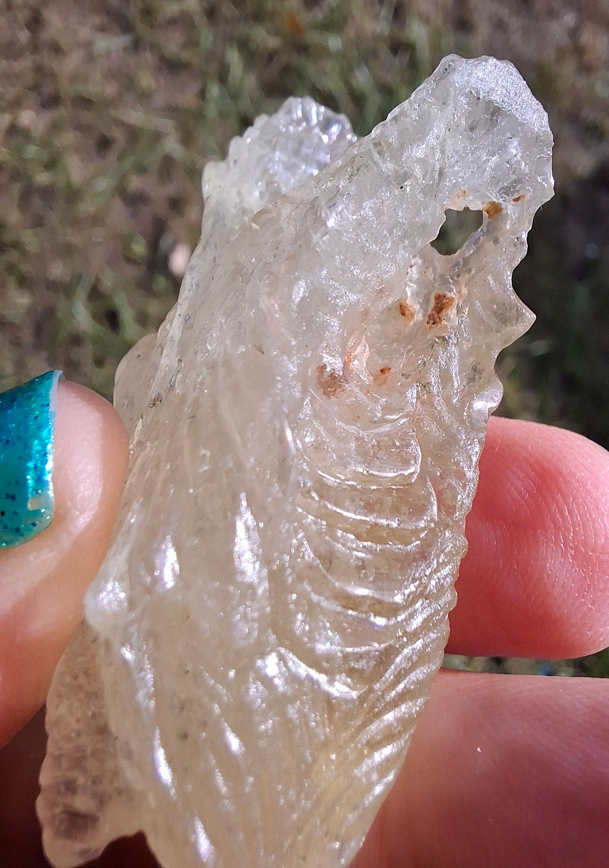 Libyan Desert Glass DRAGON HEAD carving, 22.42g, Tektite (Ref: Dragon 2)