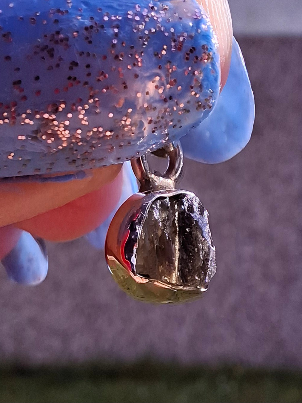 Moldavite Pendant, 925 Silver, Tektite (Ref: P50)